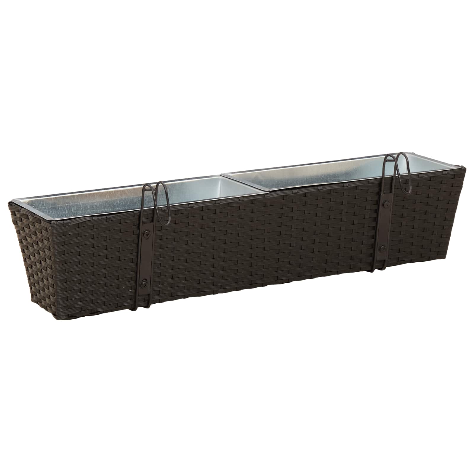 Ringhiera 2 pz Nero 80 x 17 x 17 cm Metallo