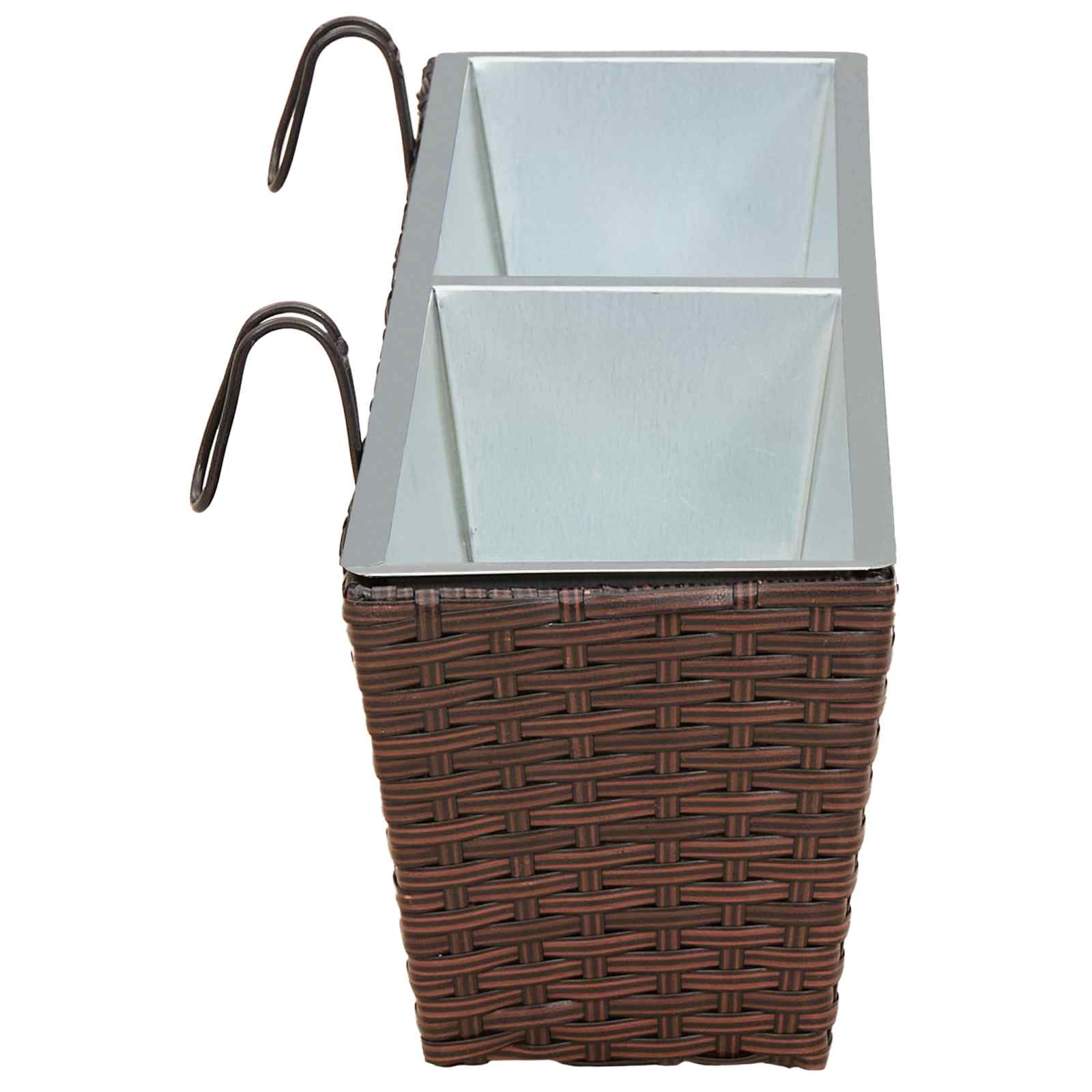 Ringhiera 2 pz Marrone 80 x 17 x 17 cm Metallo