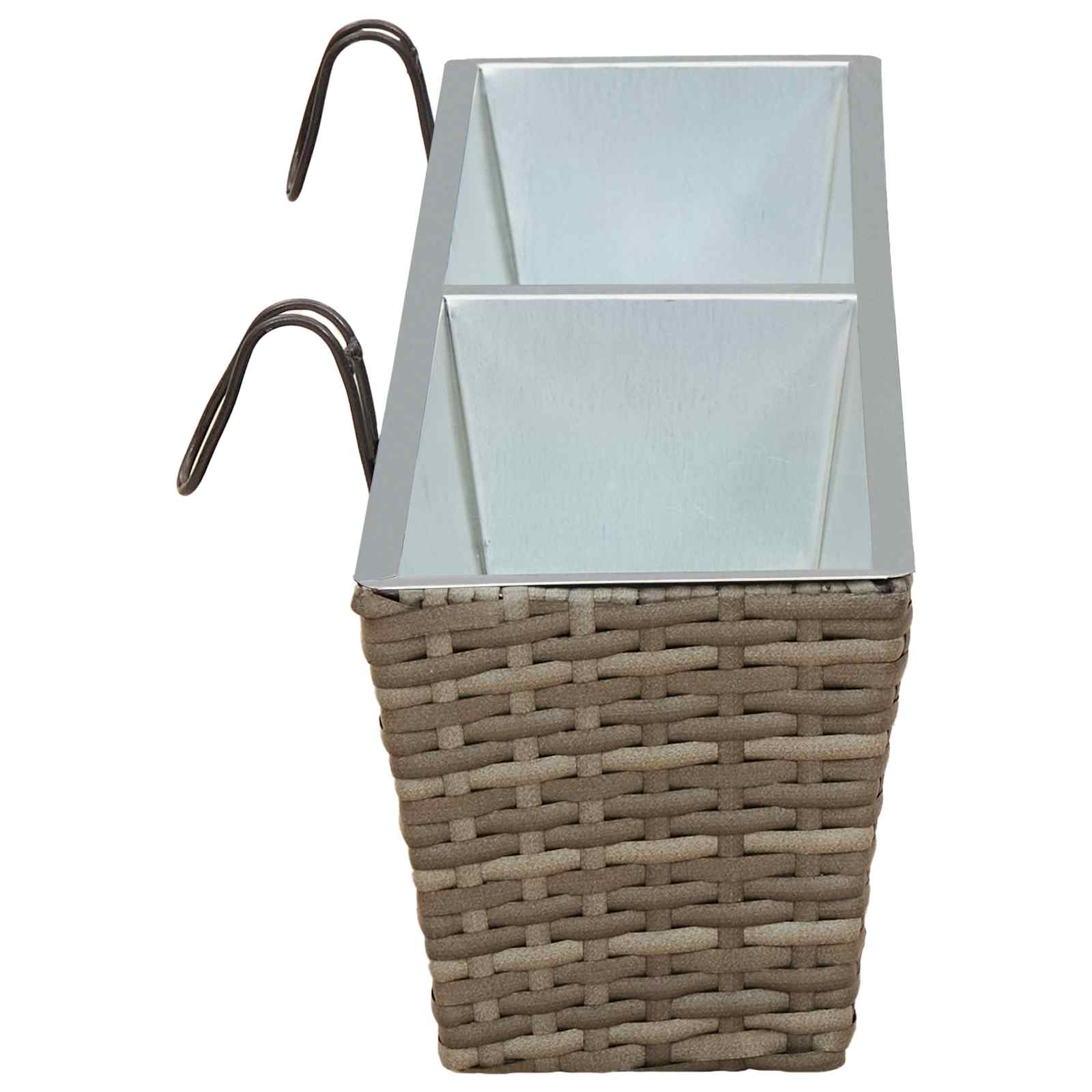 Ringhiera 2 pz Grigio 80 x 17 x 17 cm Metallo