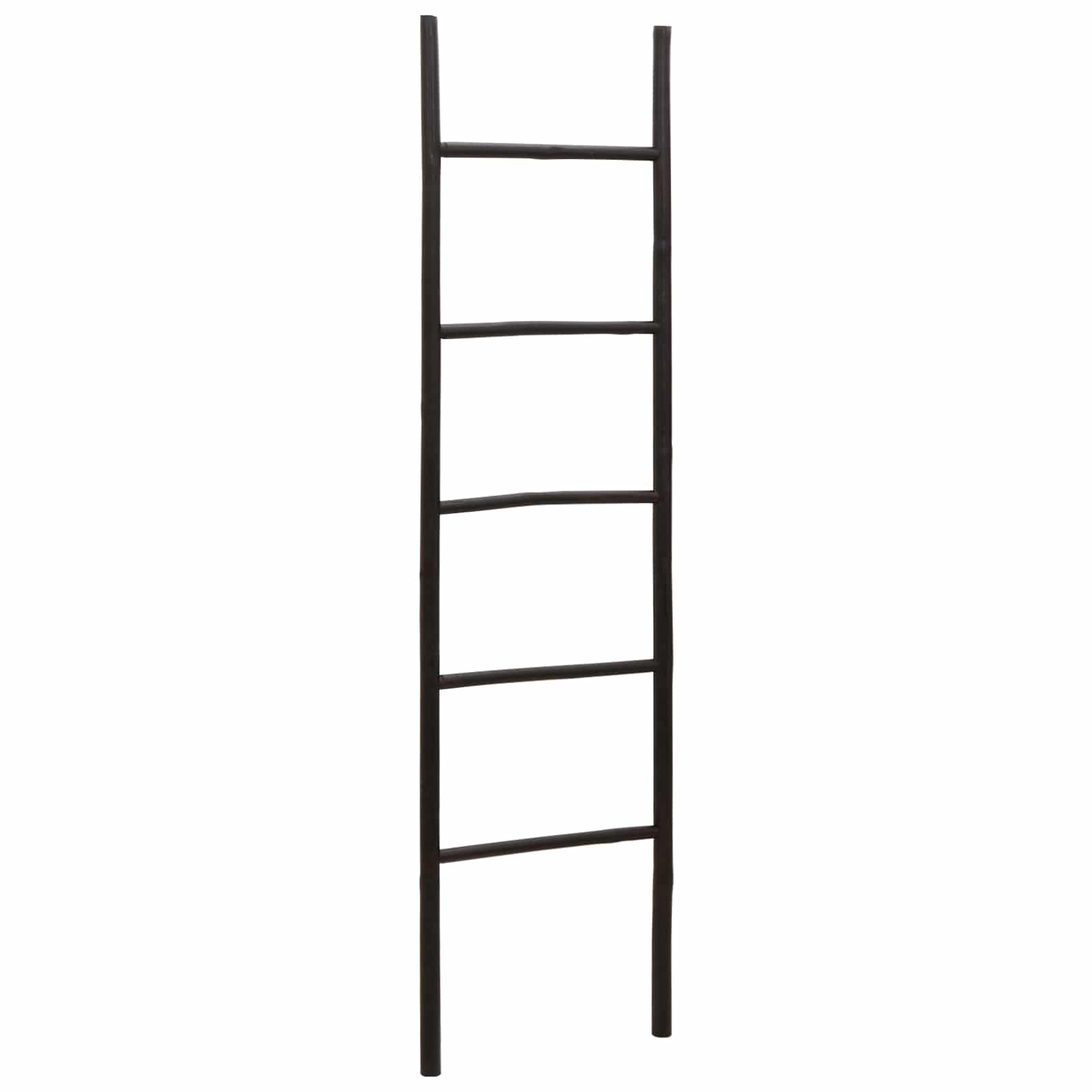 Scala per Coperte Nero 50 x 190 cm Bambù