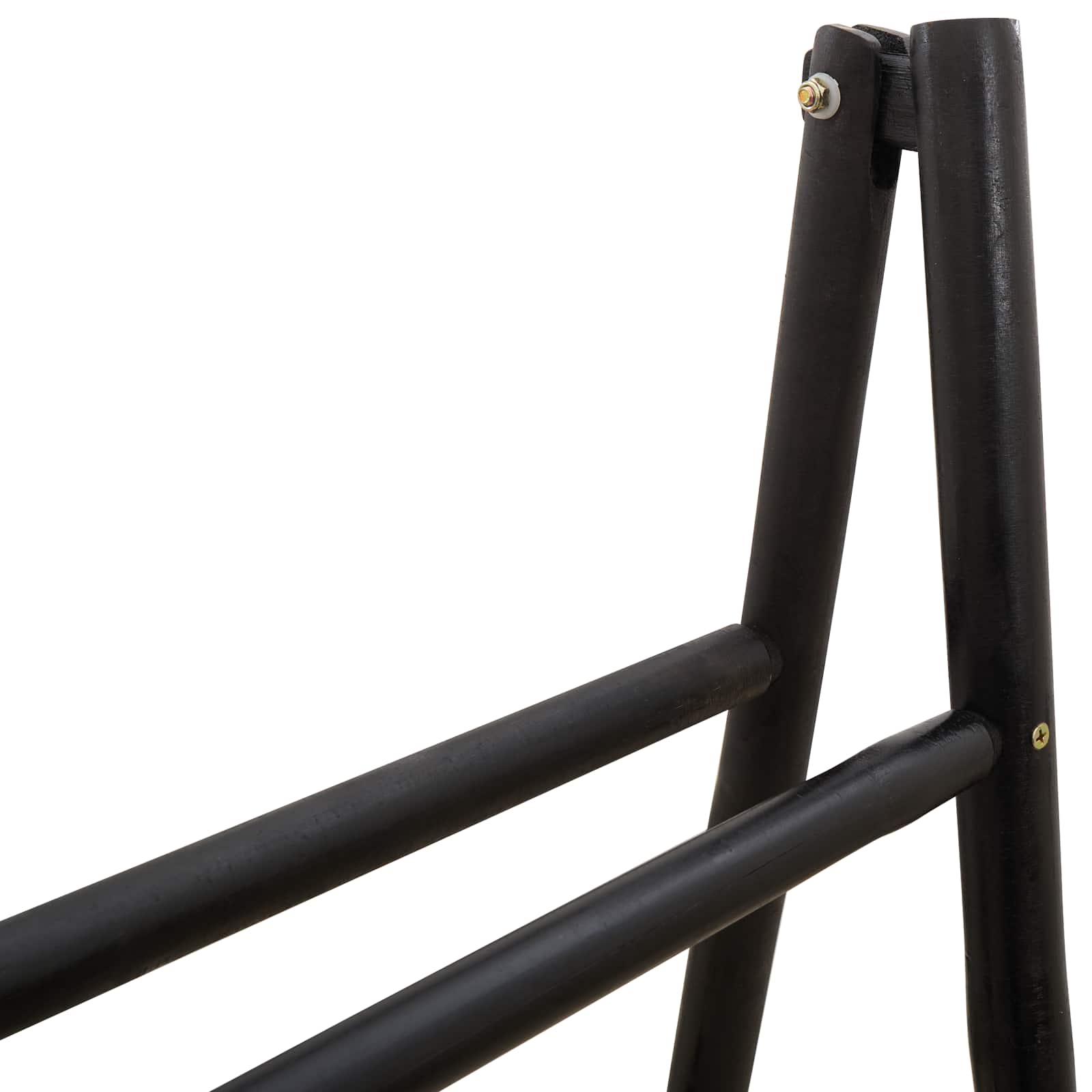 Scala per coperte a doppio lato Nero 50 x 50 x 159 cm Bambù