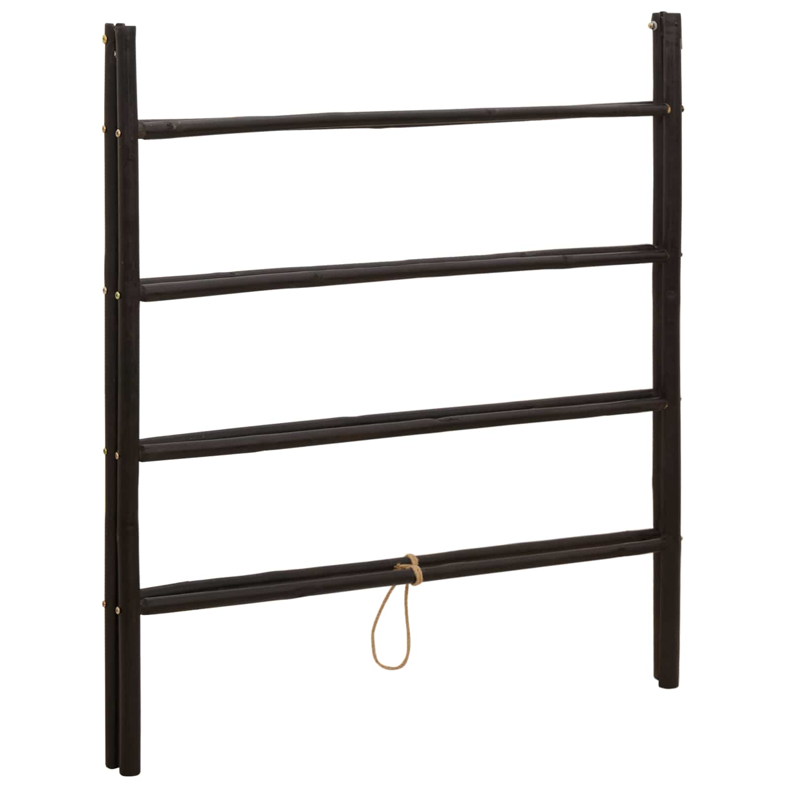 Scala per coperte a doppio lato Nero 90 x 50 x 100 cm Bambù