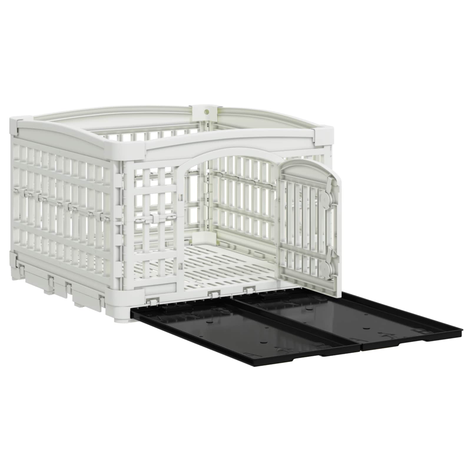 Parco giochi per cani a 4 pannelli 122 x 106,5 x 82 cm Plastica