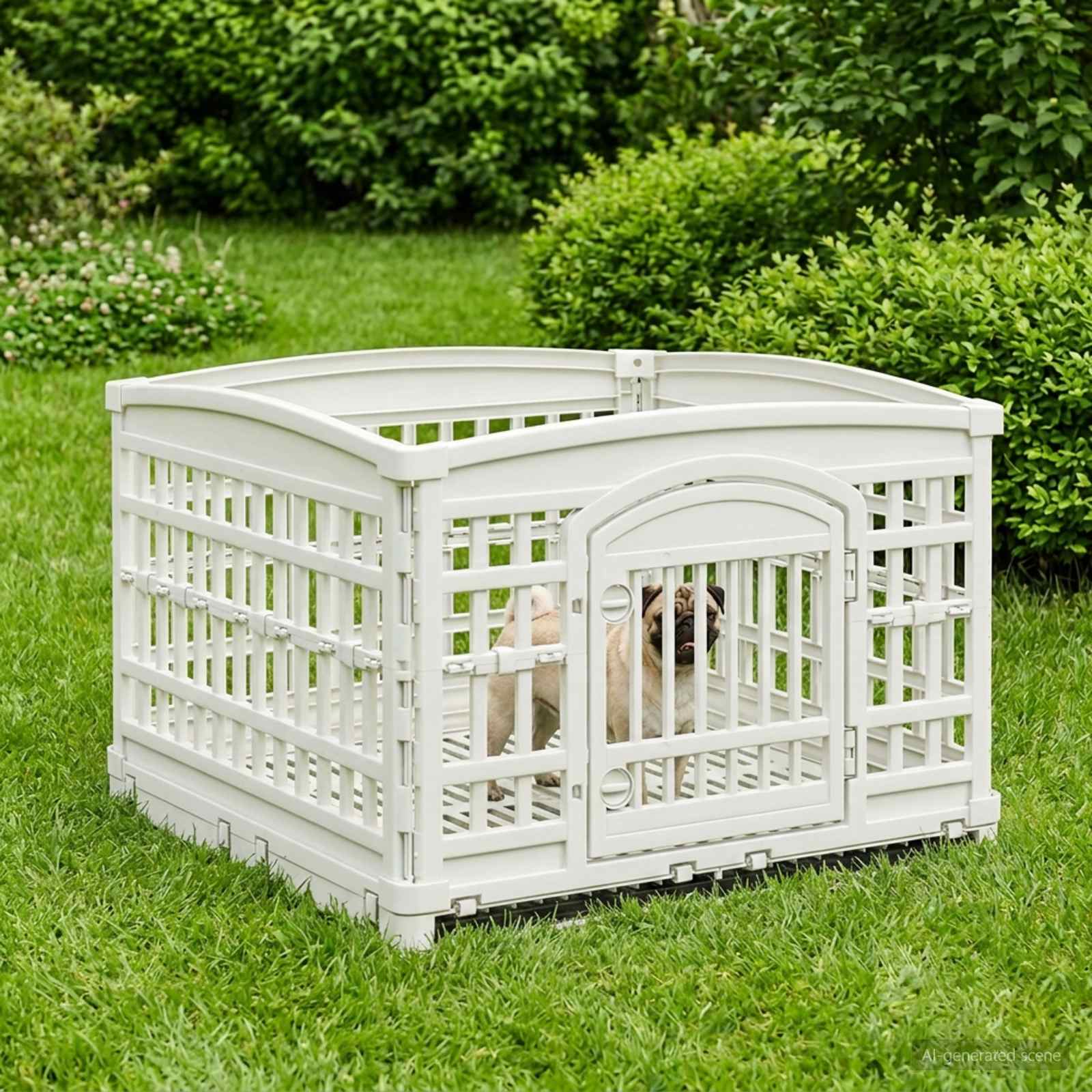 Parco giochi per cani a 4 pannelli 177,5 x 154,5 x 112 cm