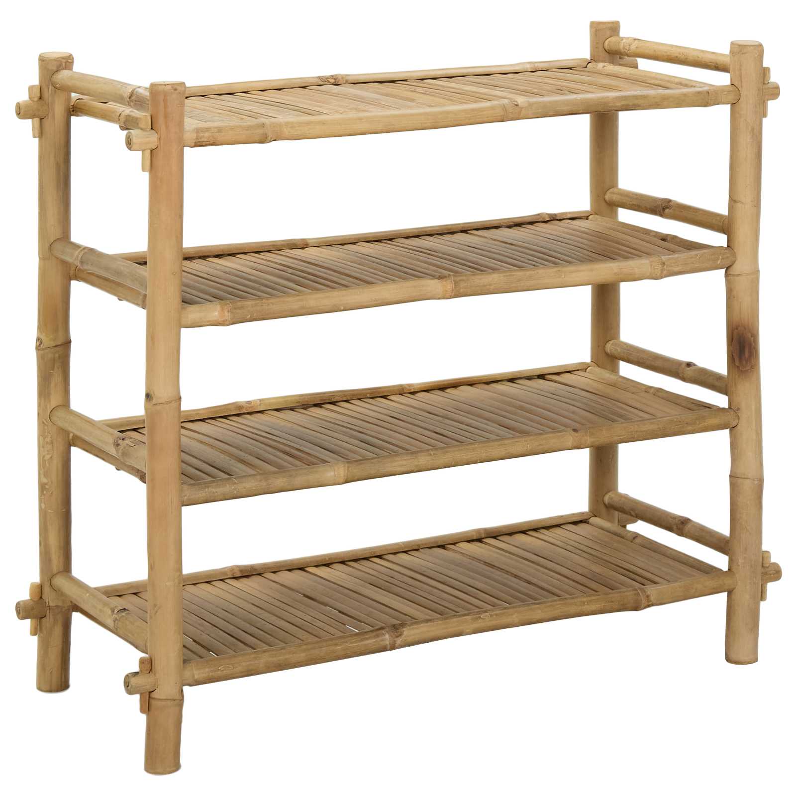 Scarpiera con lo scaffale Naturale 4 ripiani Bambù