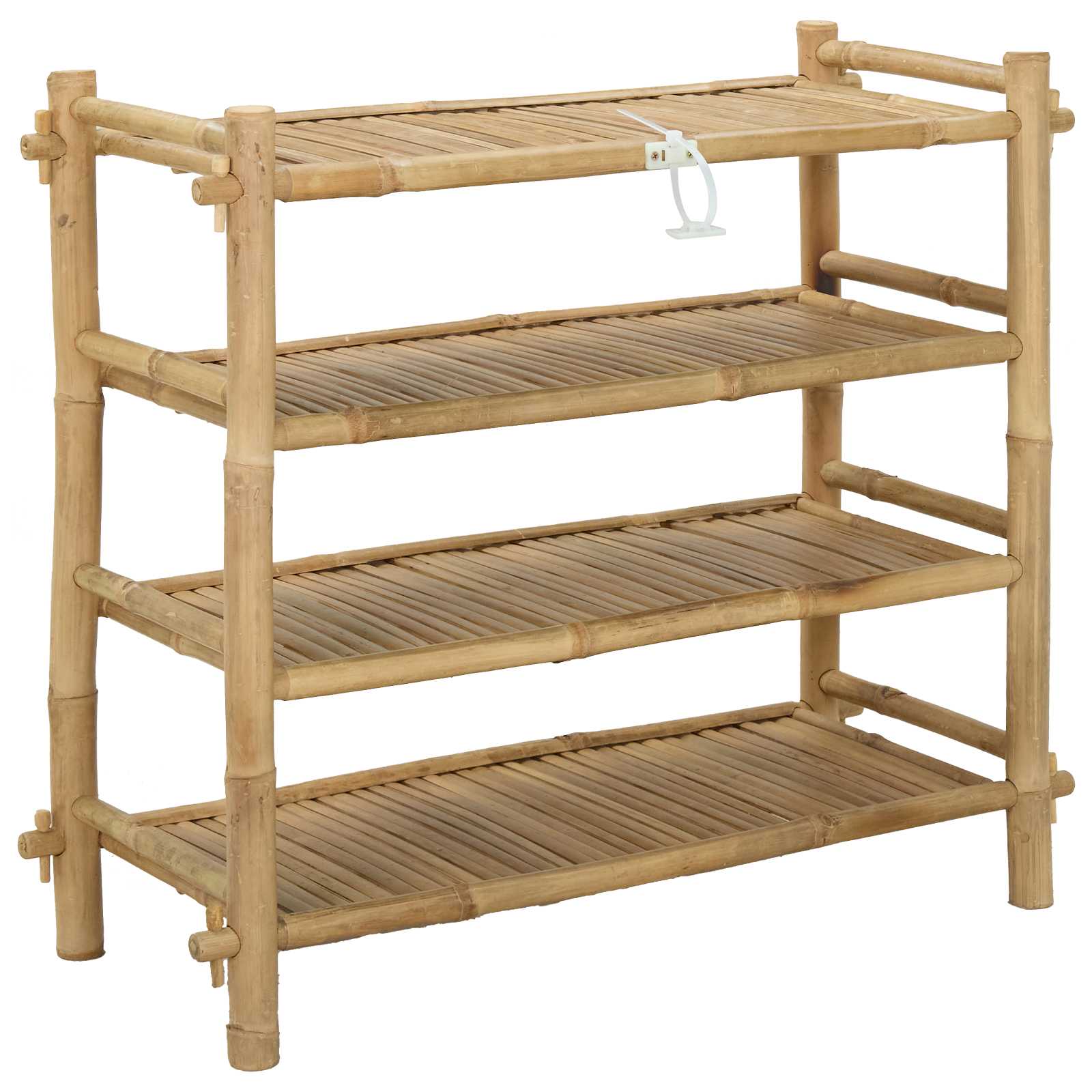 Scarpiera con lo scaffale Naturale 4 ripiani Bambù