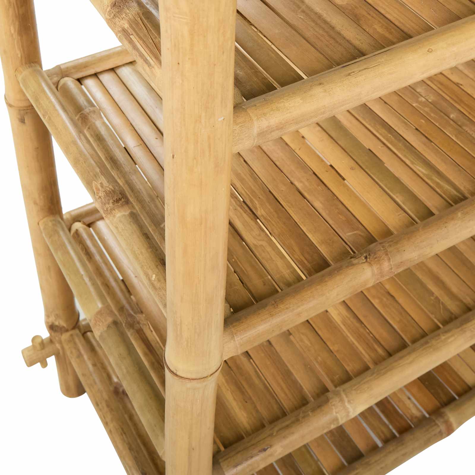 Scarpiera con lo scaffale Naturale 4 ripiani Bambù