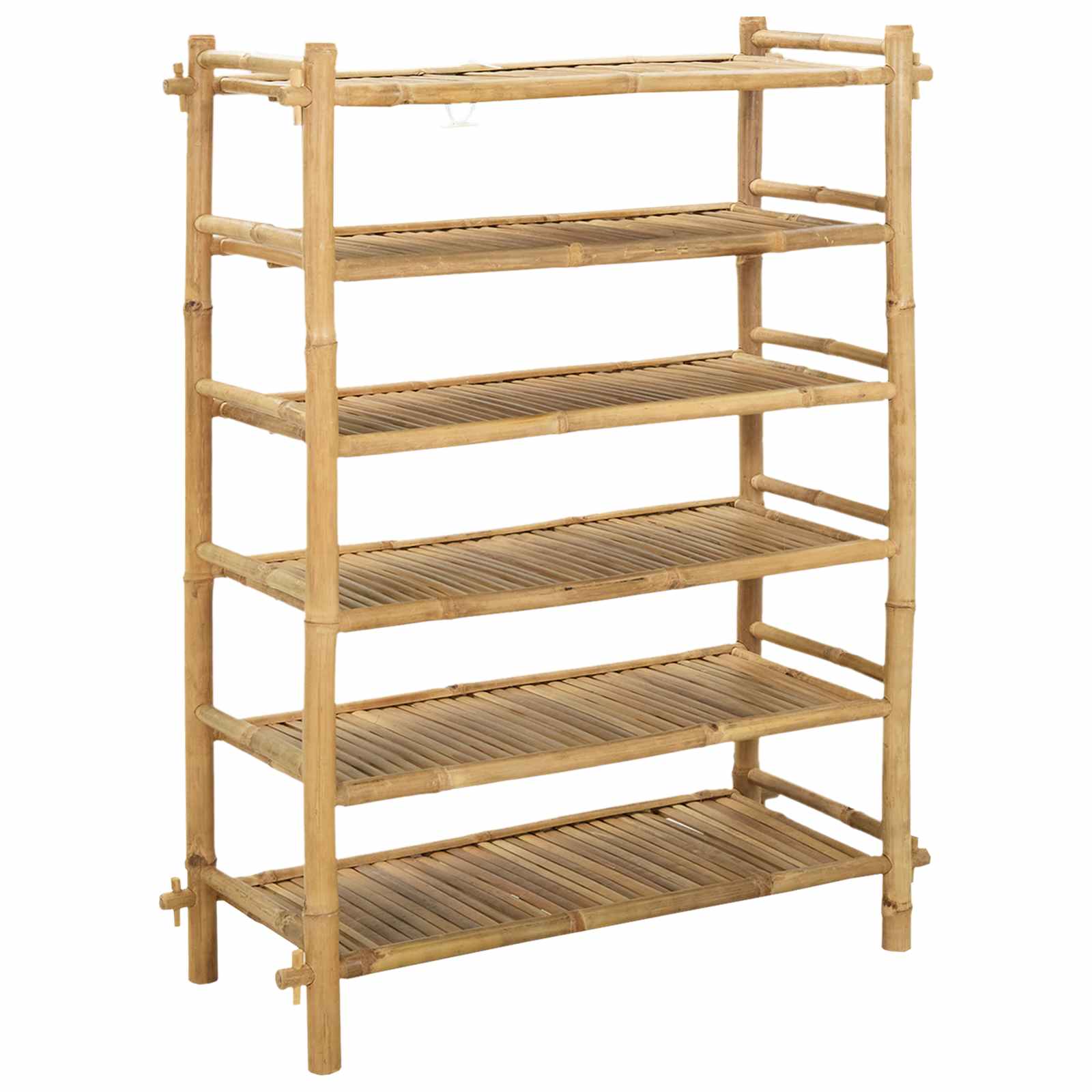 Scarpiera con lo scaffale Naturale 6 ripiani Bambù