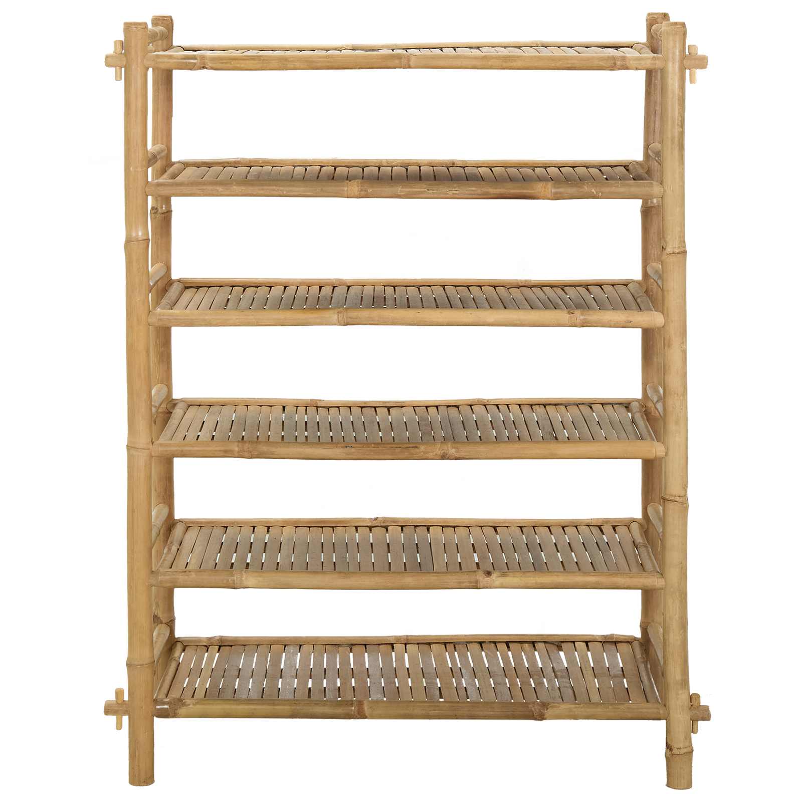 Scarpiera con lo scaffale Naturale 6 ripiani Bambù