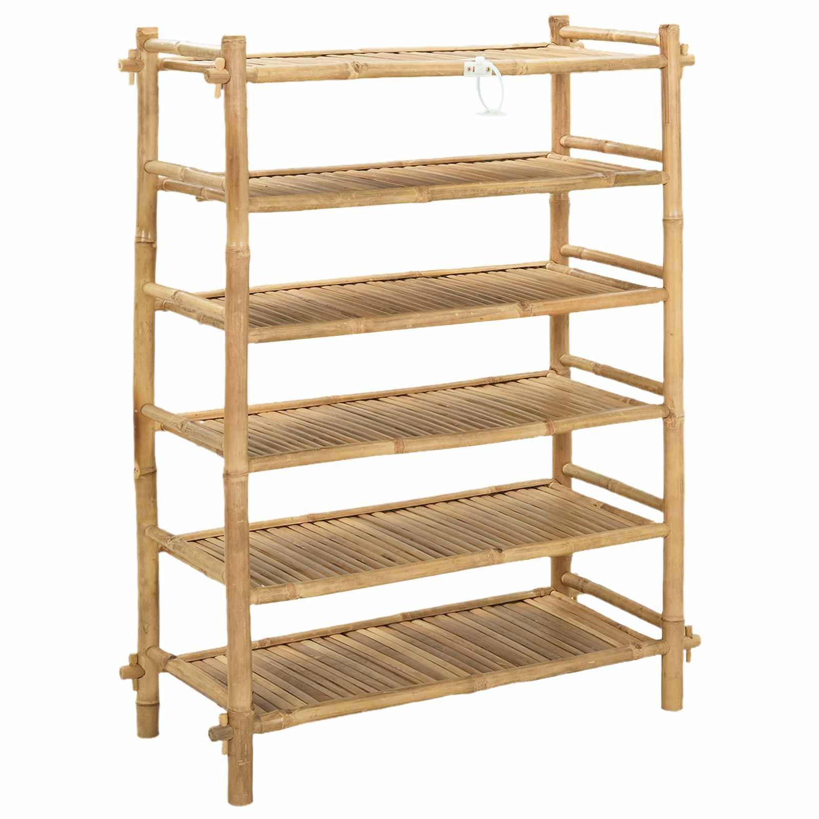 Scarpiera con lo scaffale Naturale 6 ripiani Bambù