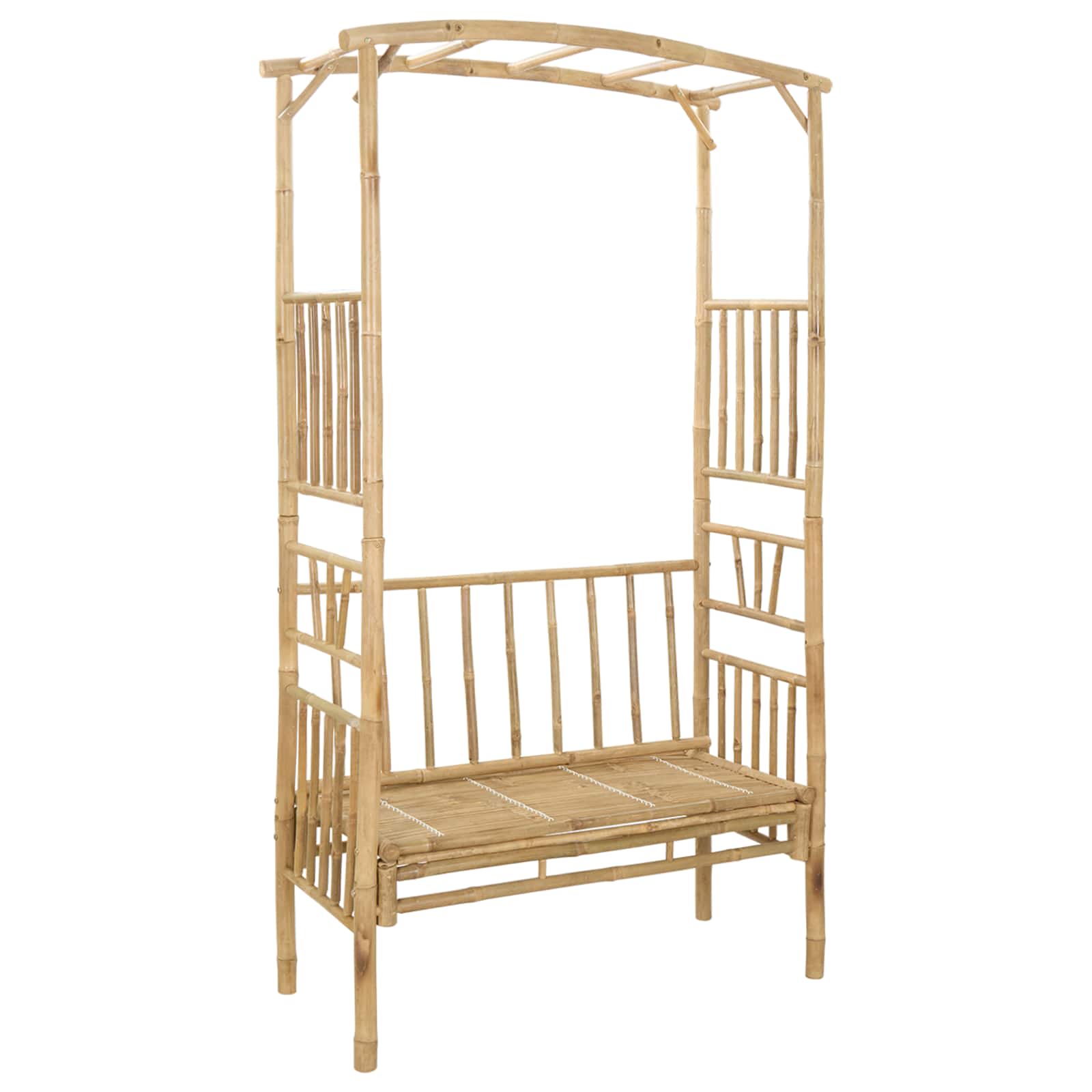 Arco da Giardino con Panchina 115 x 50 x 205 cm Bambù