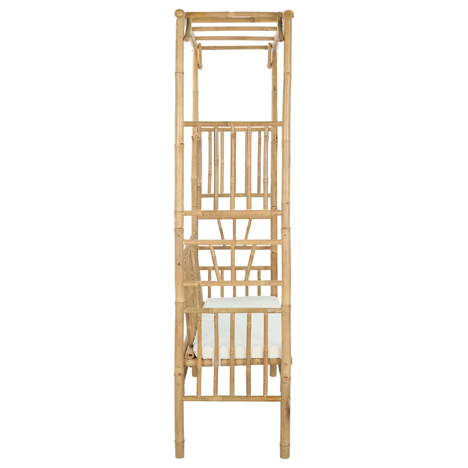 Arco da Giardino con Panchina Bianco Crema 115 x 50 x 205 cm