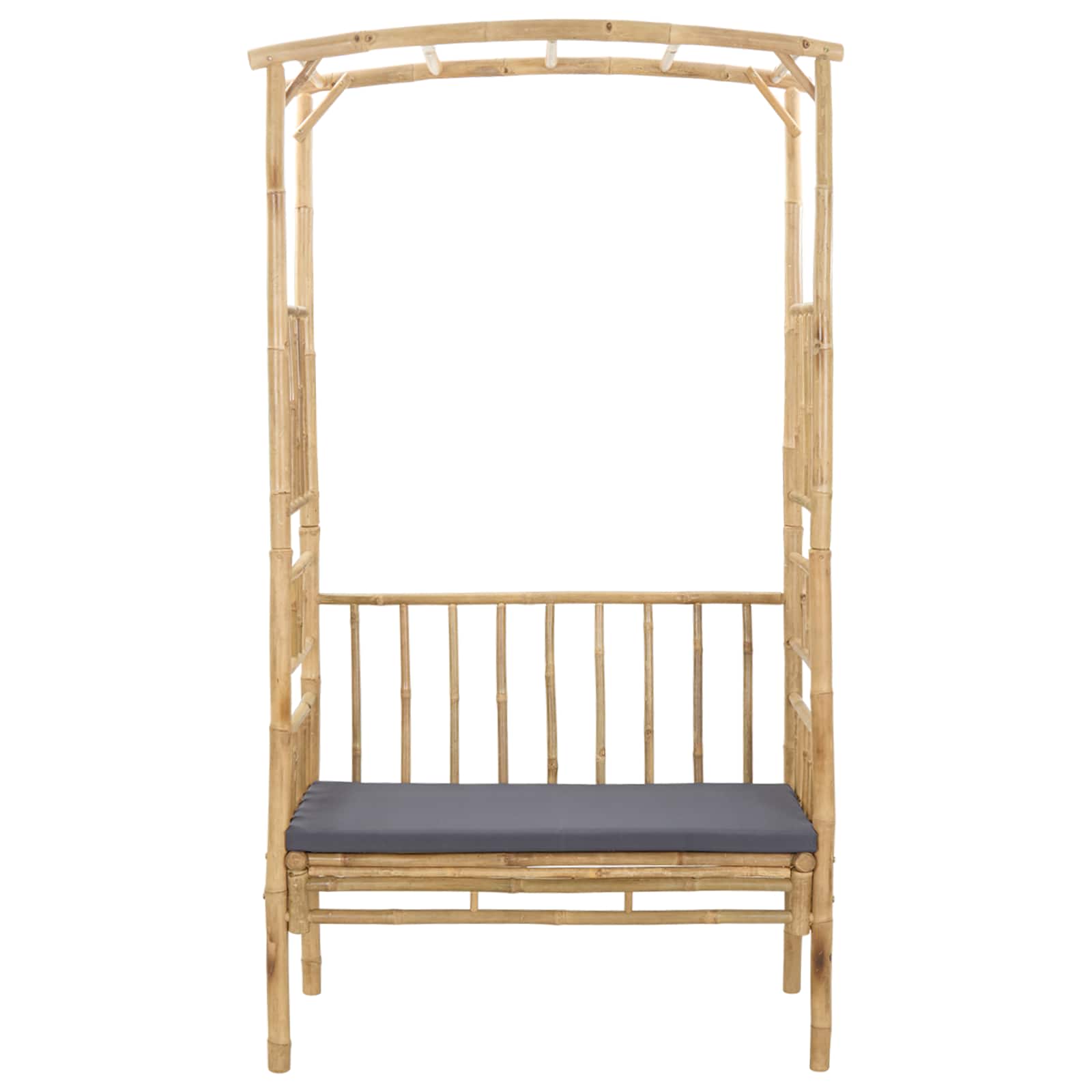 Arco da Giardino con Panchina Grigio Scuro 115 x 50 x 205 cm
