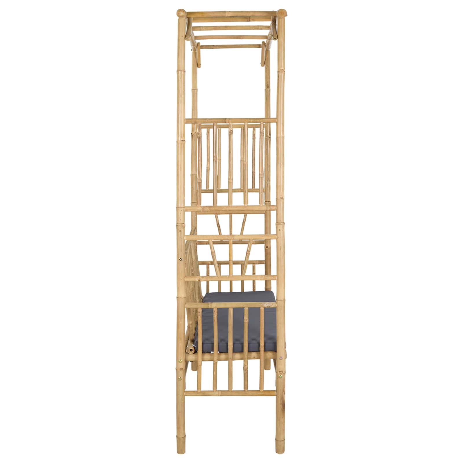 Arco da Giardino con Panchina Grigio Scuro 115 x 50 x 205 cm