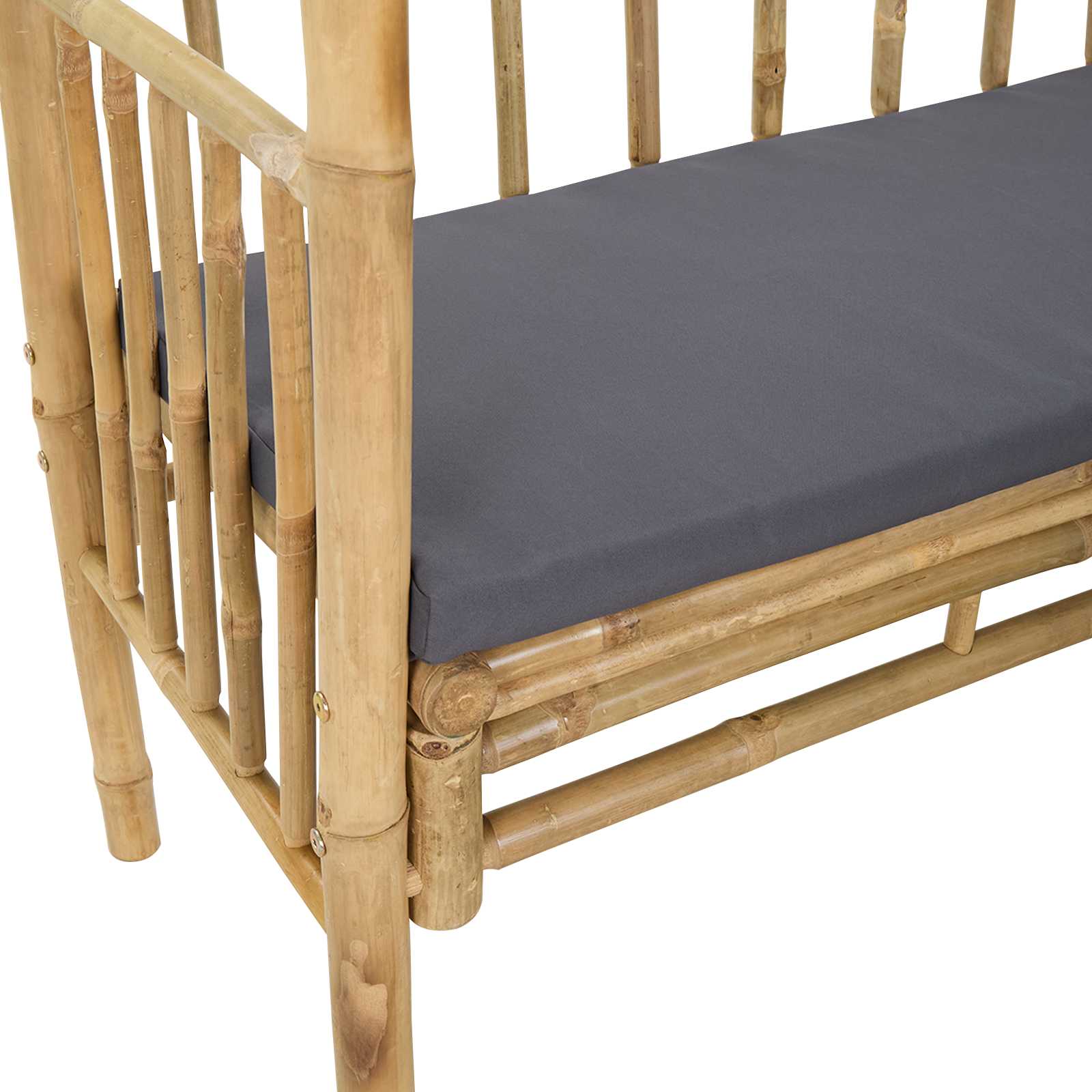 Arco da Giardino con Panchina Grigio Scuro 115 x 50 x 205 cm