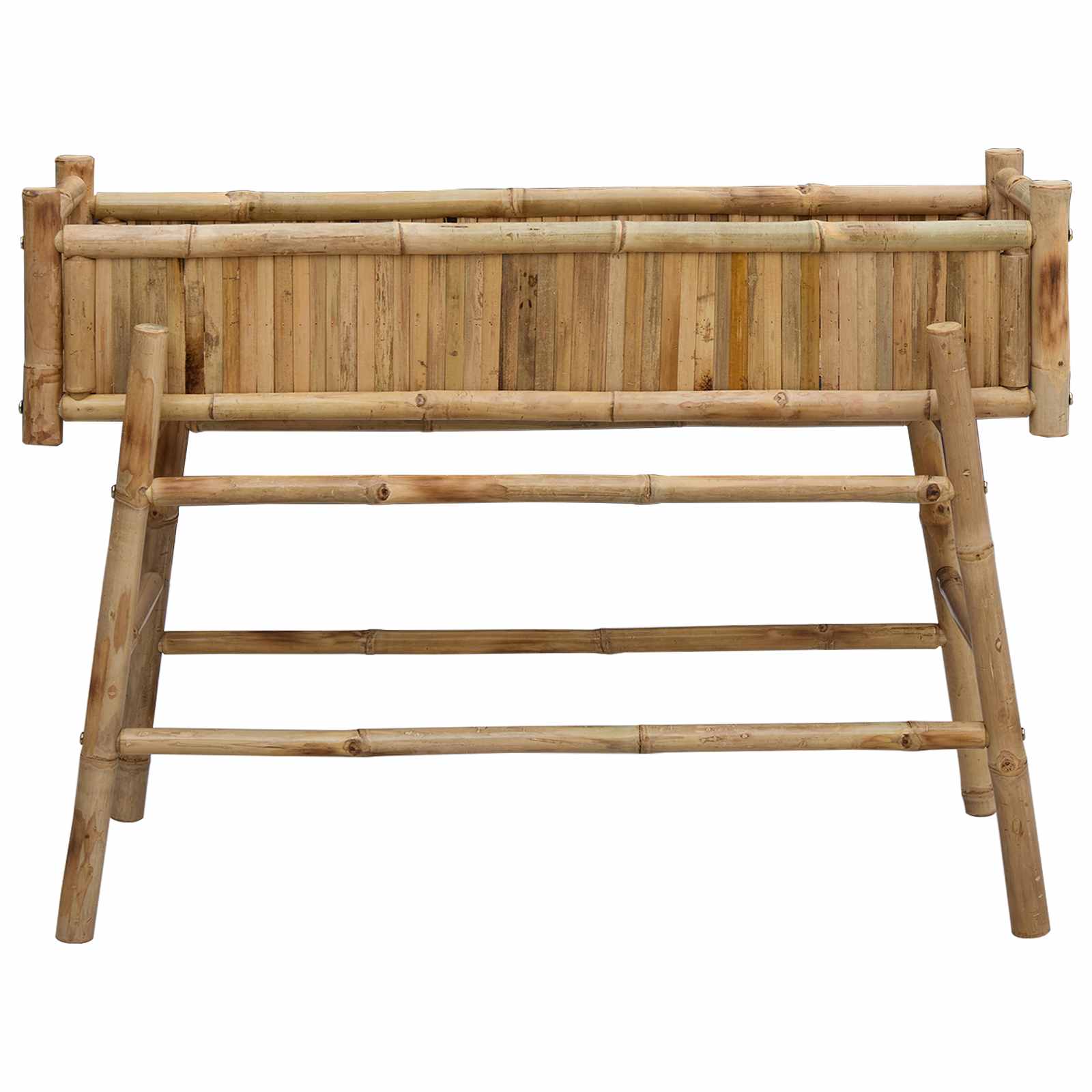 Vaso da Giardino con Supporto Naturale 100 x 38 x 74 cm Bambù