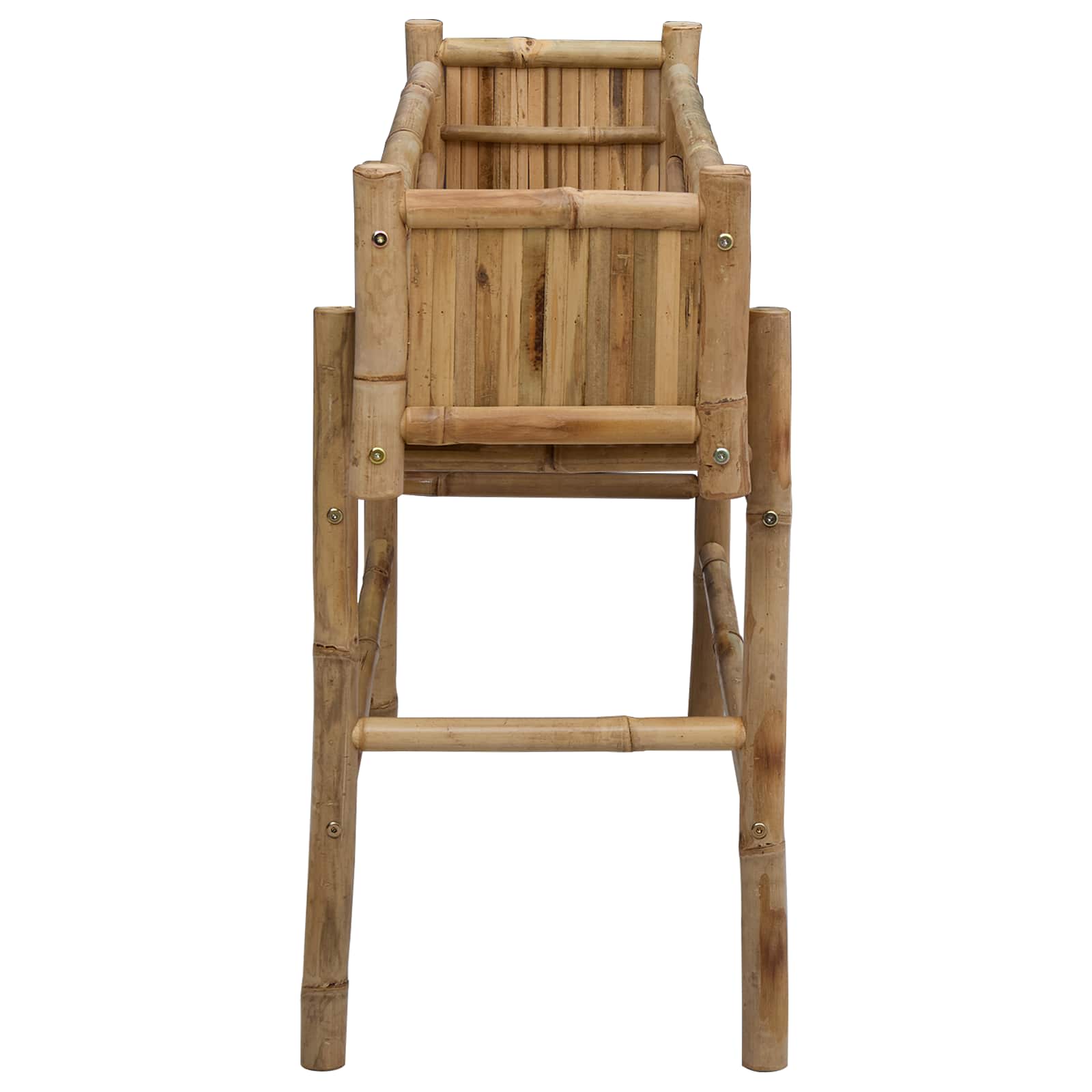 Vaso da Giardino con Supporto Naturale 100 x 38 x 74 cm Bambù