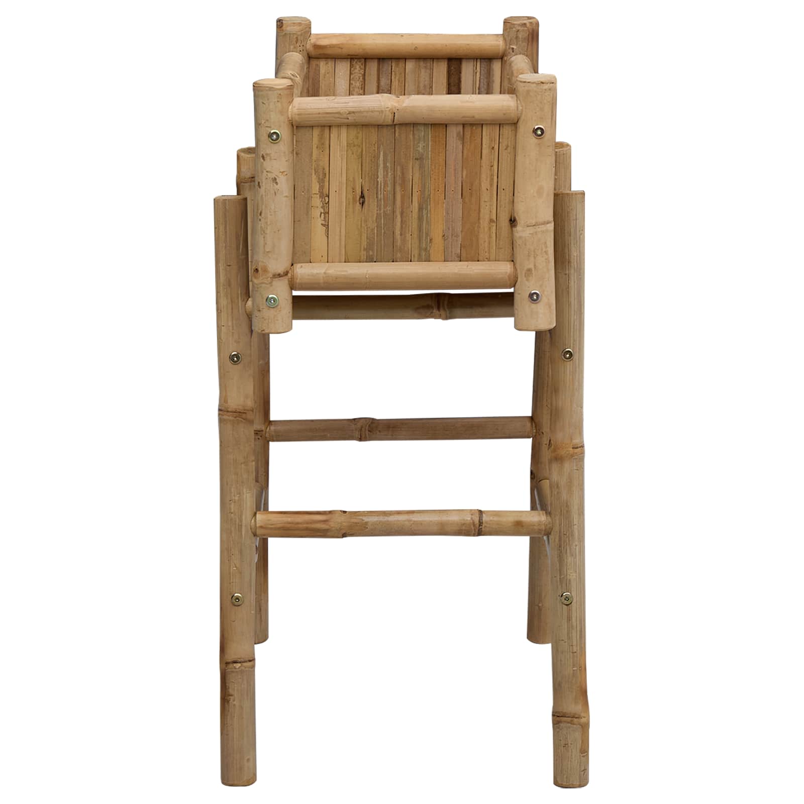 Vaso da Giardino con Supporto Naturale 50 x 38 x 74 cm Bambù