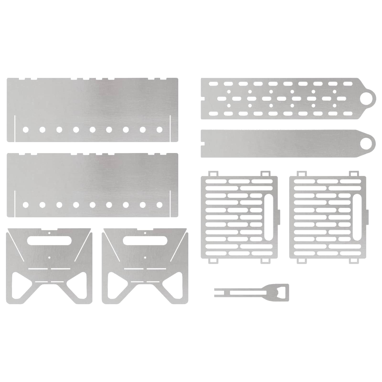 Focolare da campeggio 42 x 22 x 18 cm Acciaio Inox Argento