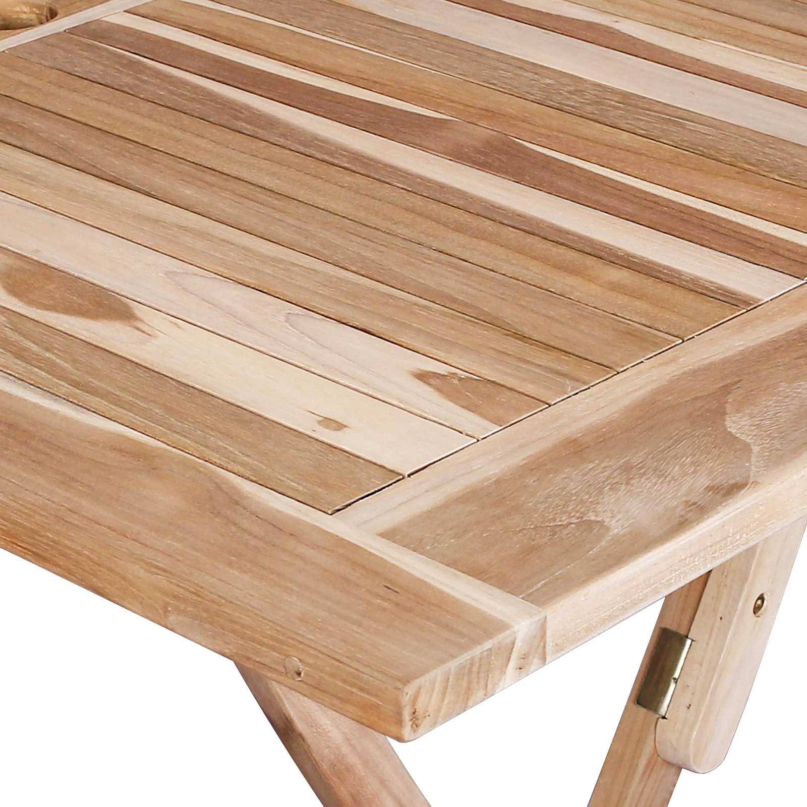Tavolo da Giardino Pieghevole Naturale 120 x 70 x 75,5 cm