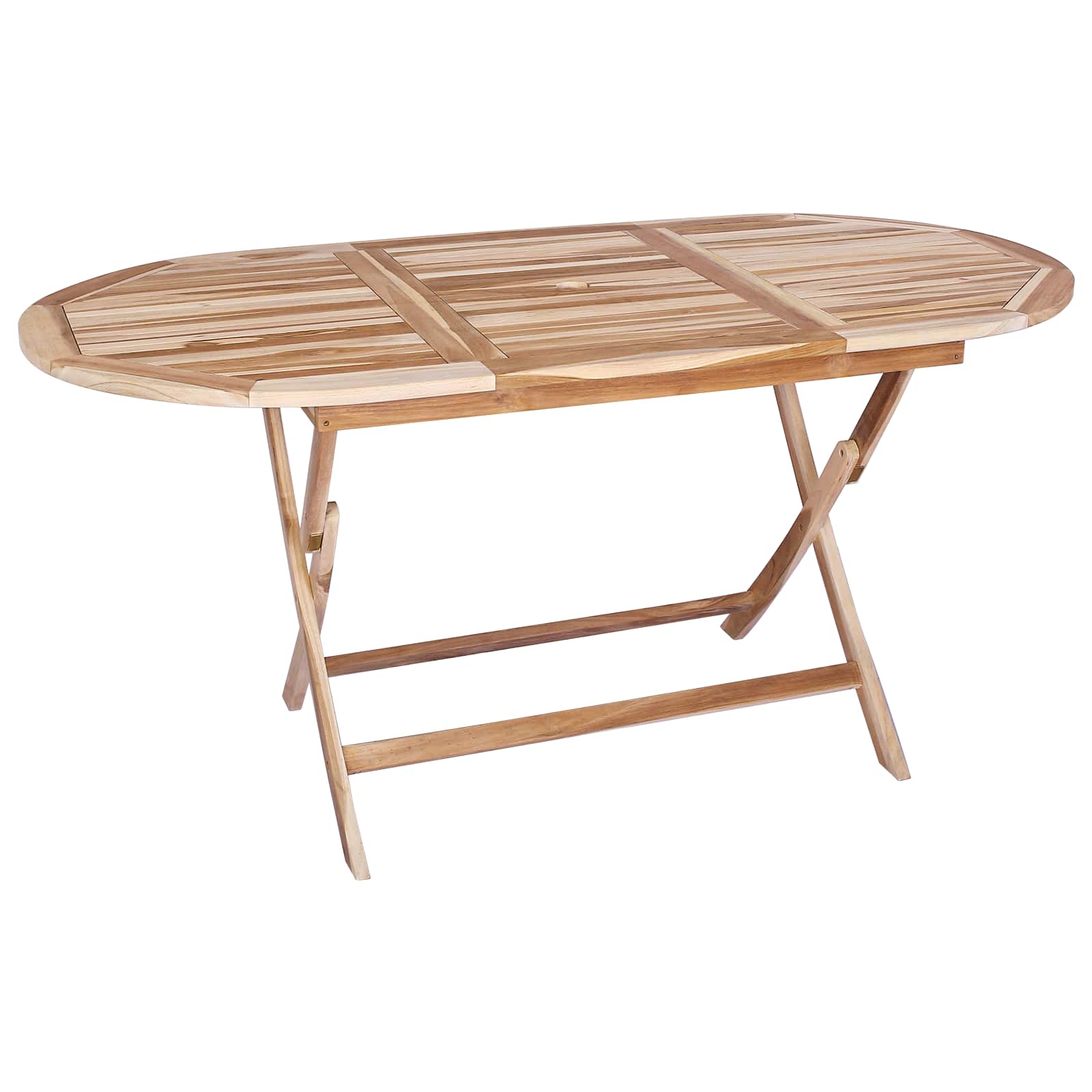 Tavolo da Giardino Pieghevole Naturale 160 x 80 x 76 cm