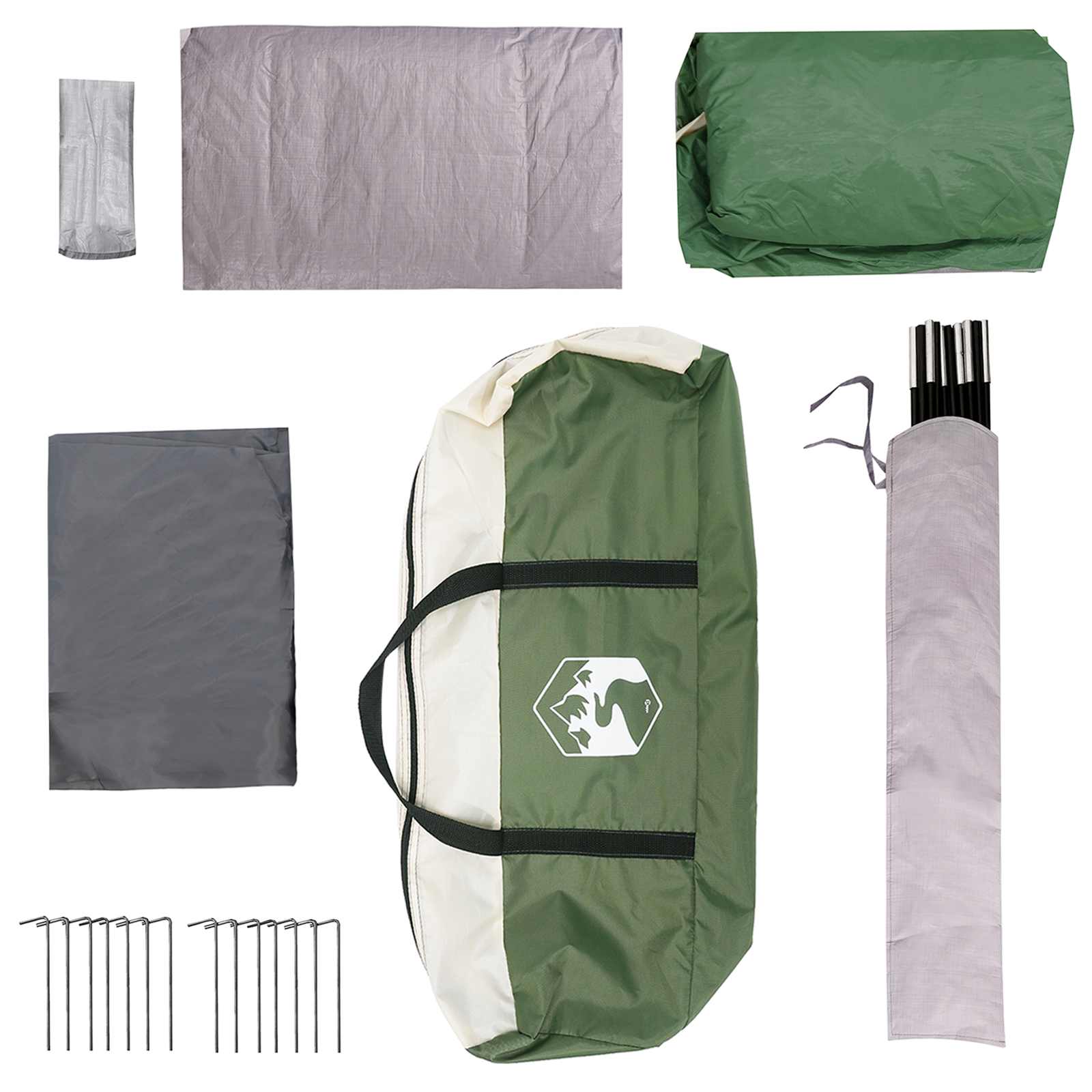 Tenda Familiare 5 persona Verde Poliestere