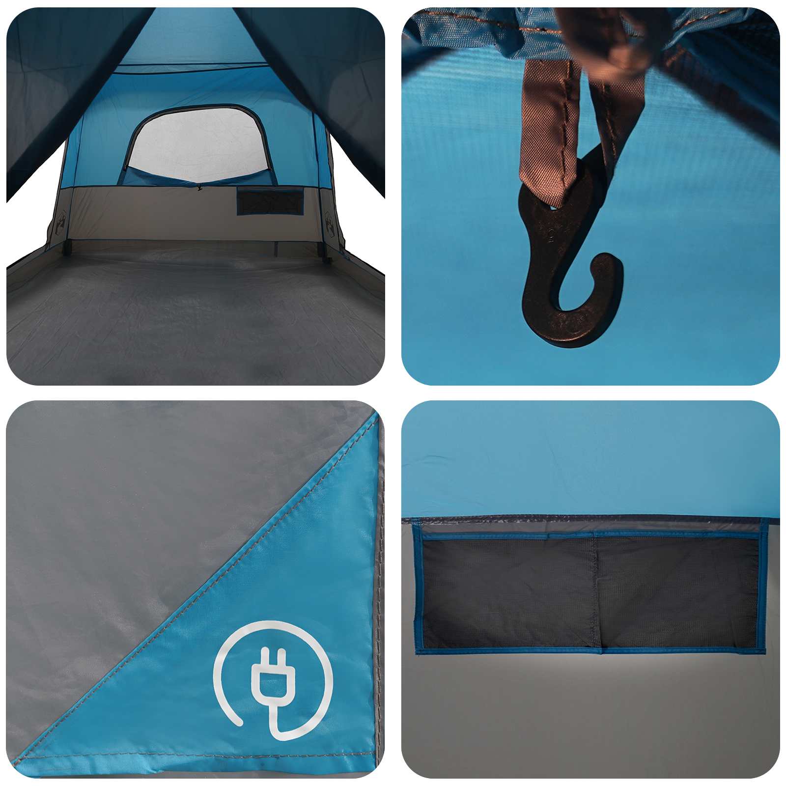 Tenda Familiare 5 persona Blu Poliestere