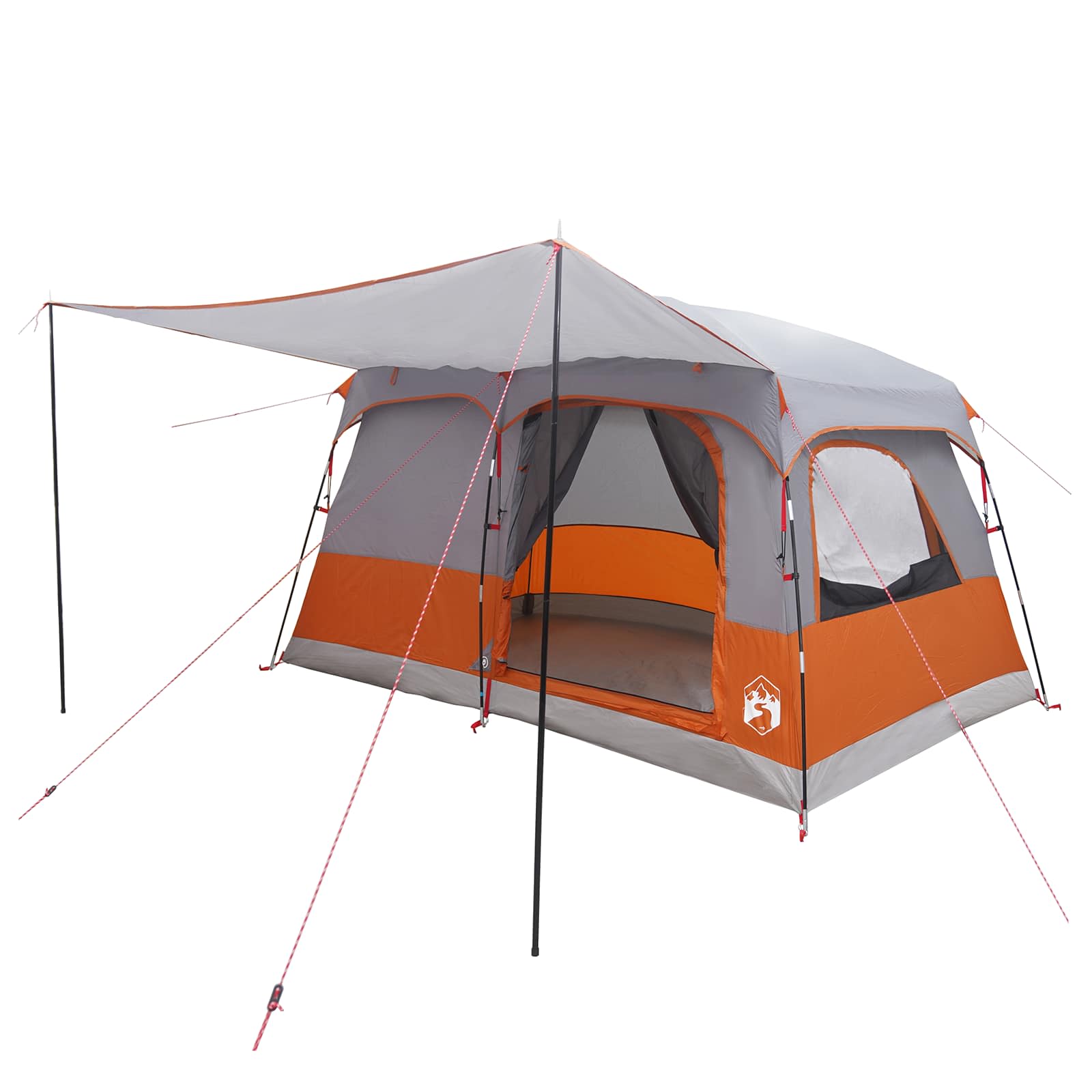 Tenda Familiare 5 persona Grigio e arancione Poliestere