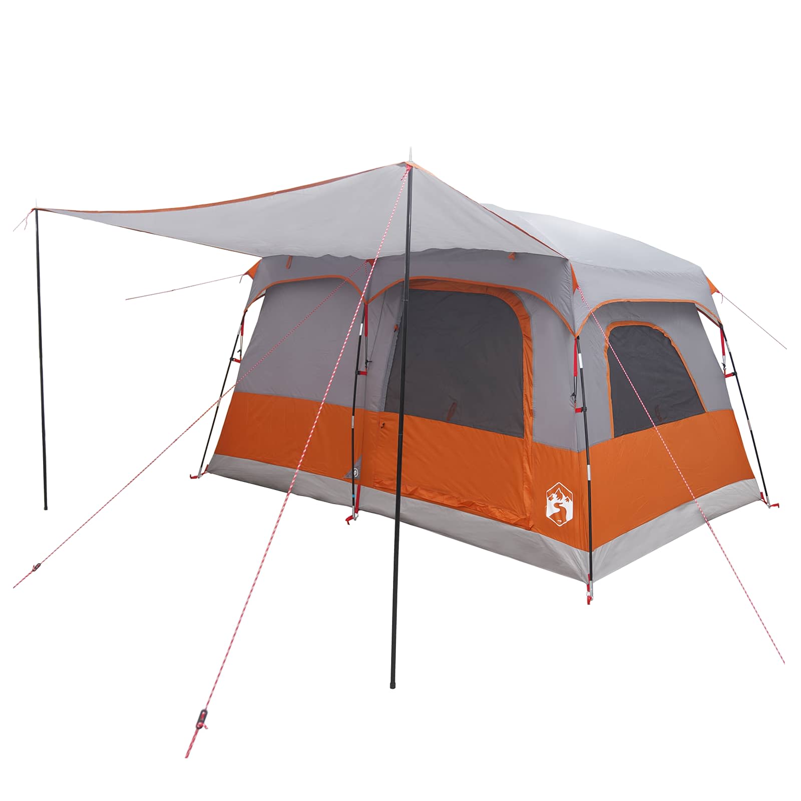 Tenda Familiare 5 persona Grigio e arancione Poliestere