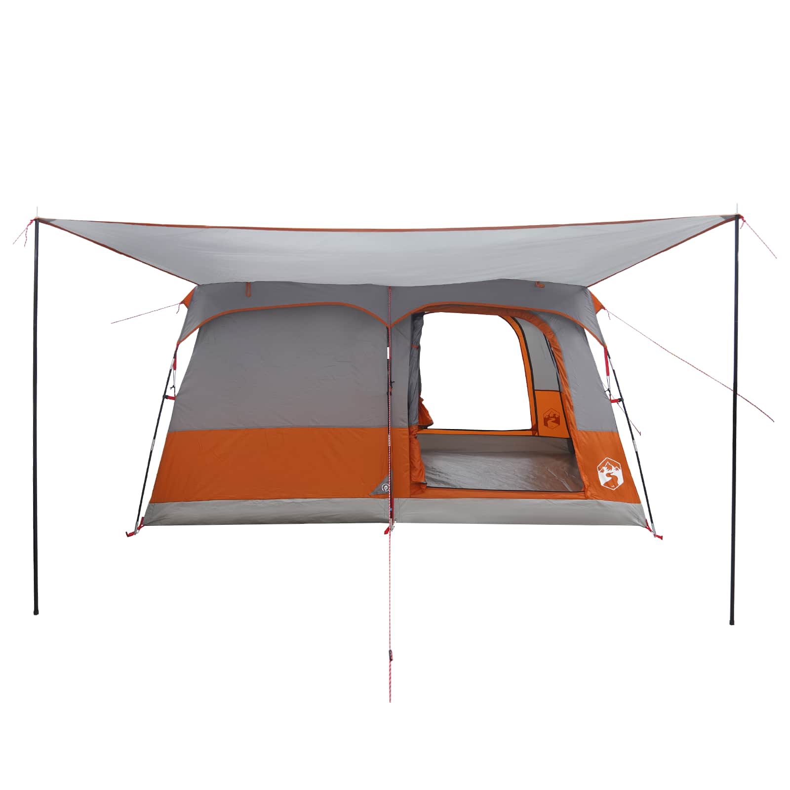 Tenda Familiare 5 persona Grigio e arancione Poliestere