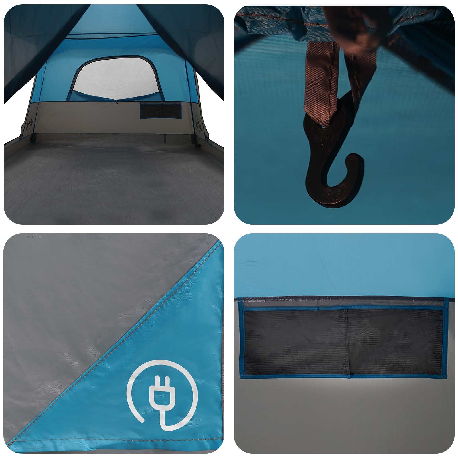 Tenda Familiare 8 persona Blu Poliestere