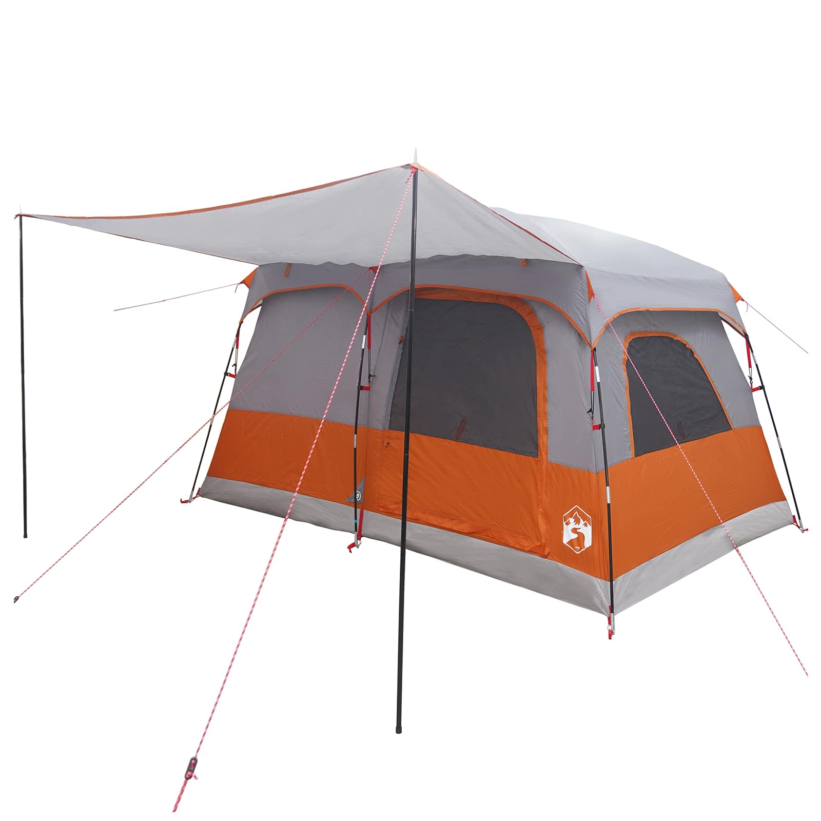 Tenda Familiare 8 persona Grigio e arancione Poliestere
