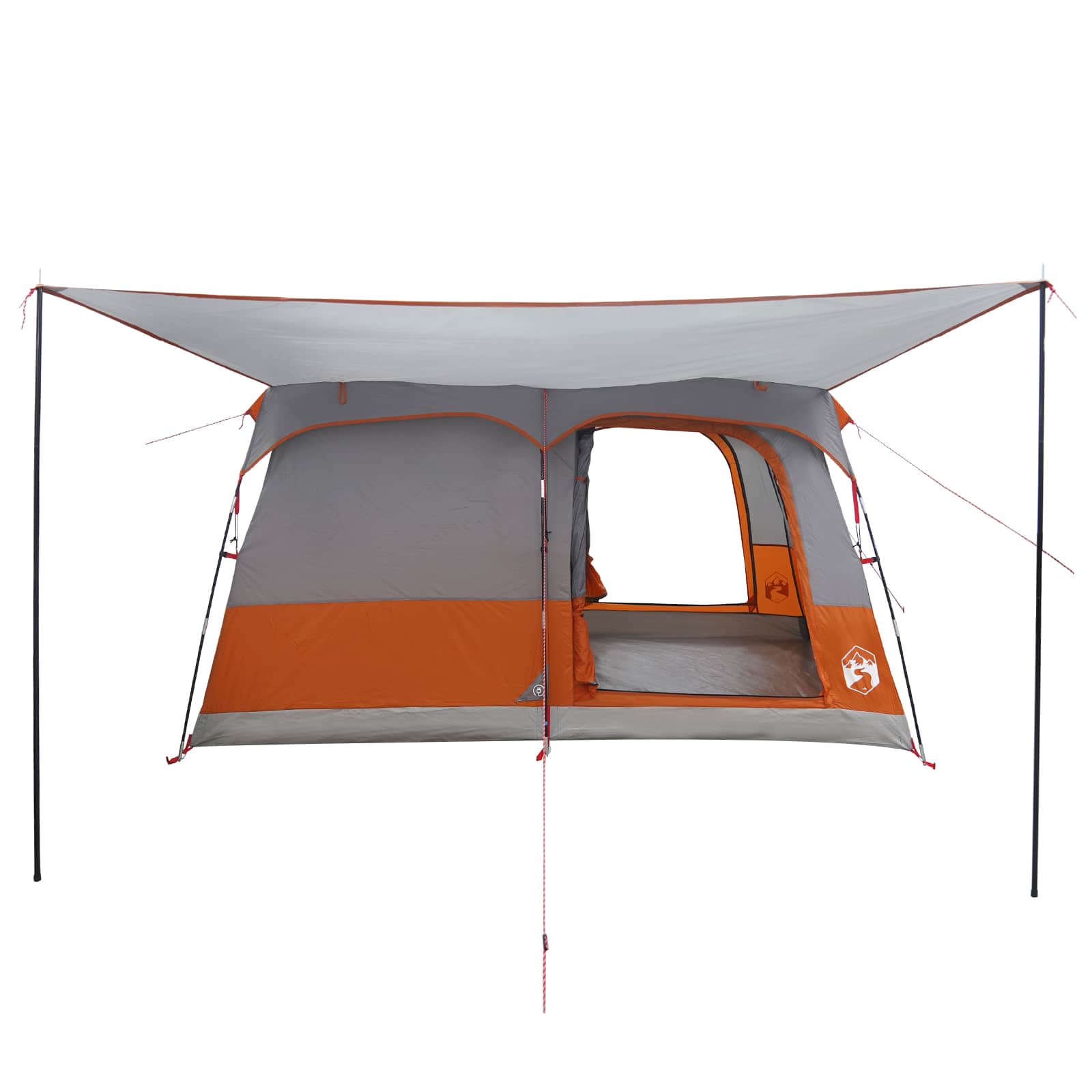 Tenda Familiare 8 persona Grigio e arancione Poliestere