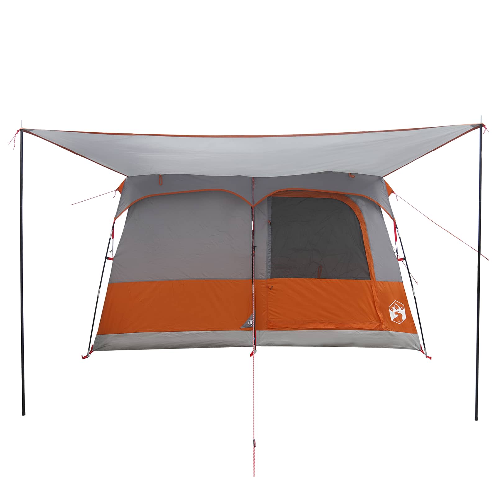 Tenda Familiare 8 persona Grigio e arancione Poliestere
