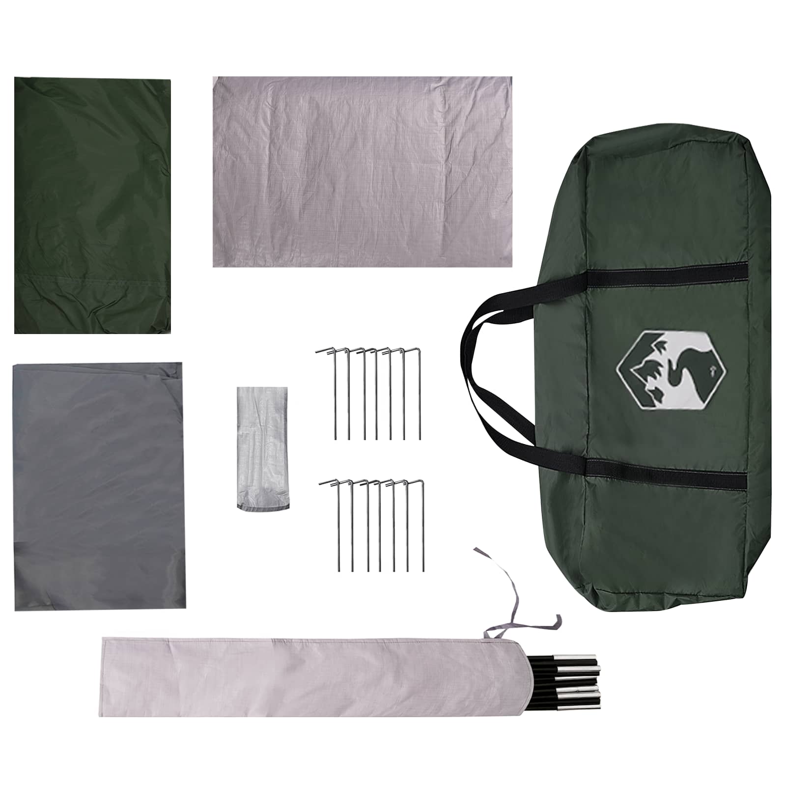 Tenda Familiare 8 persona Verde militare Poliestere