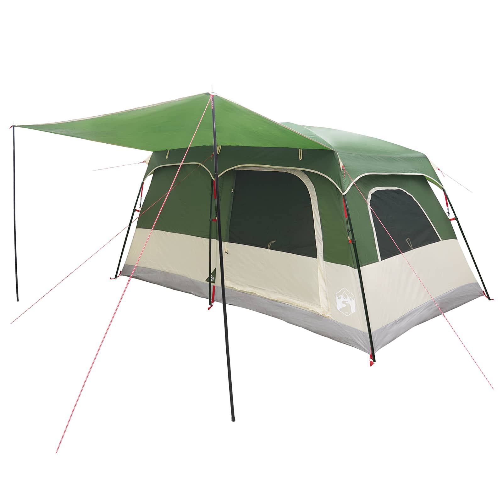 Tenda Familiare 10 persona Verde Poliestere e Acciaio
