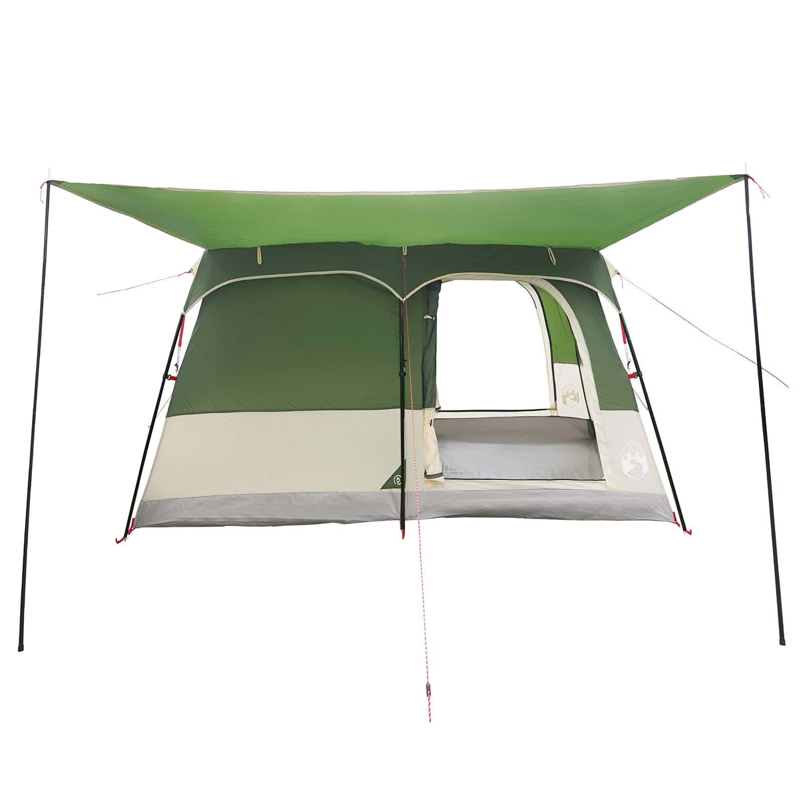 Tenda Familiare 10 persona Verde Poliestere e Acciaio