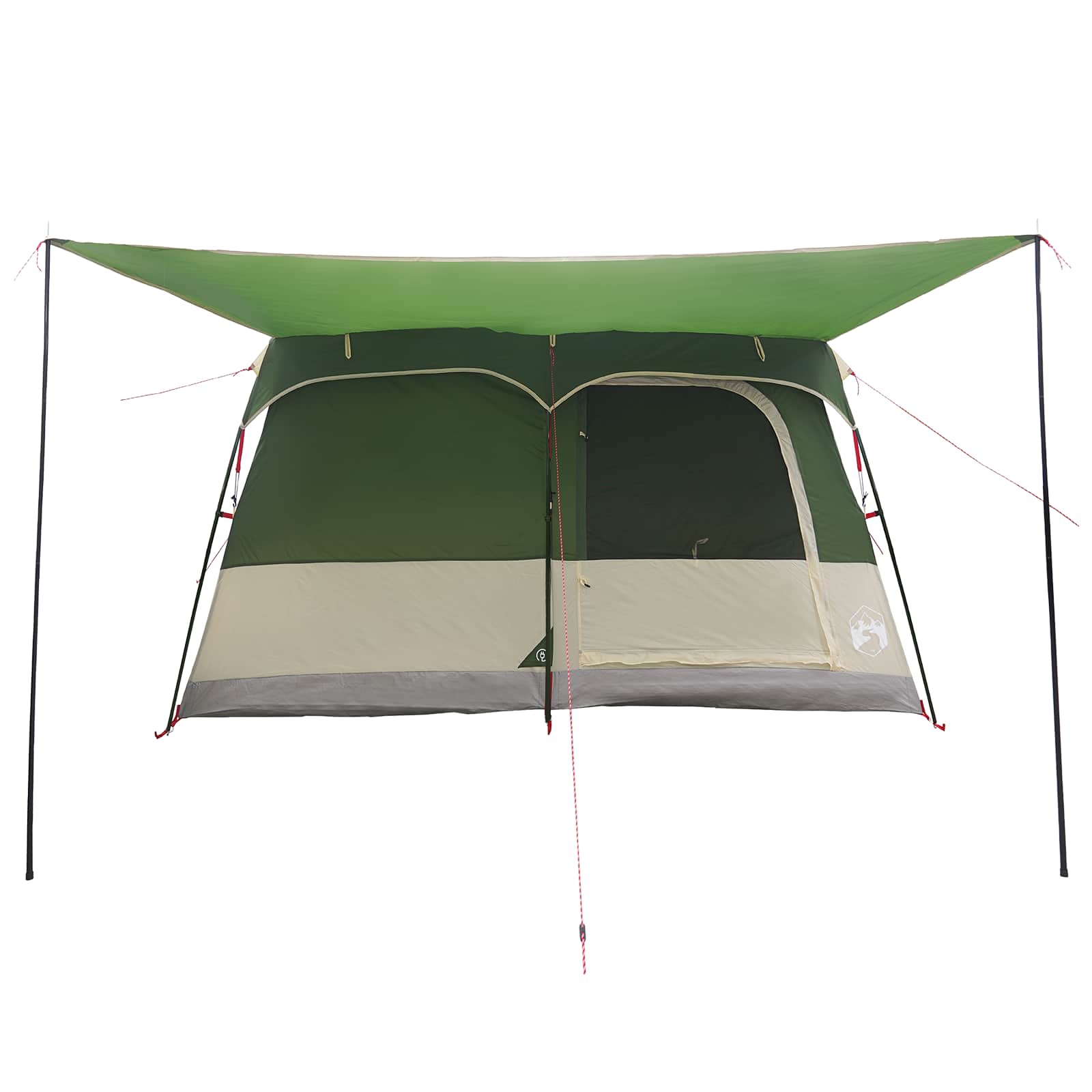 Tenda Familiare 10 persona Verde Poliestere e Acciaio