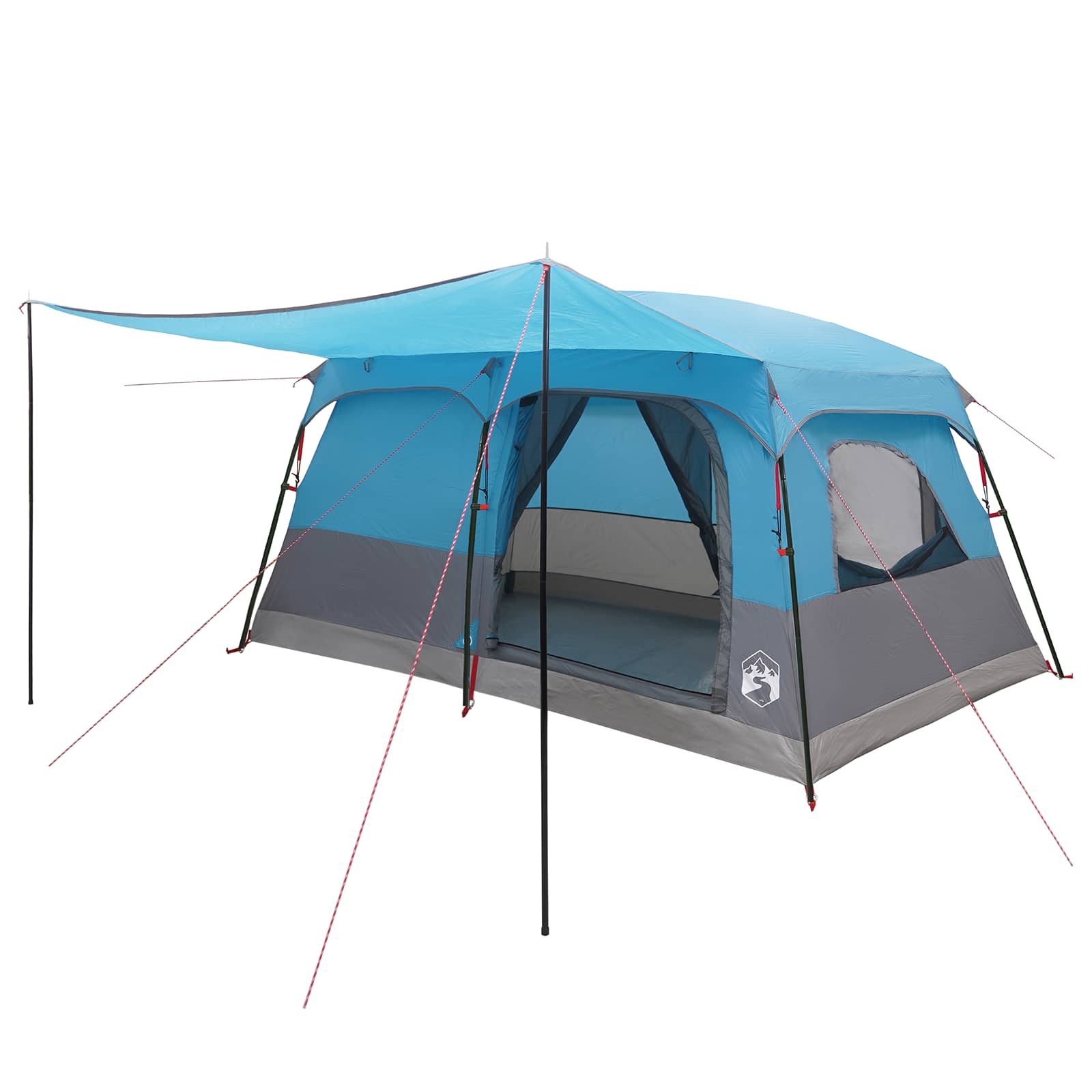 Tenda Familiare 10 persona Blu Poliestere e Acciaio