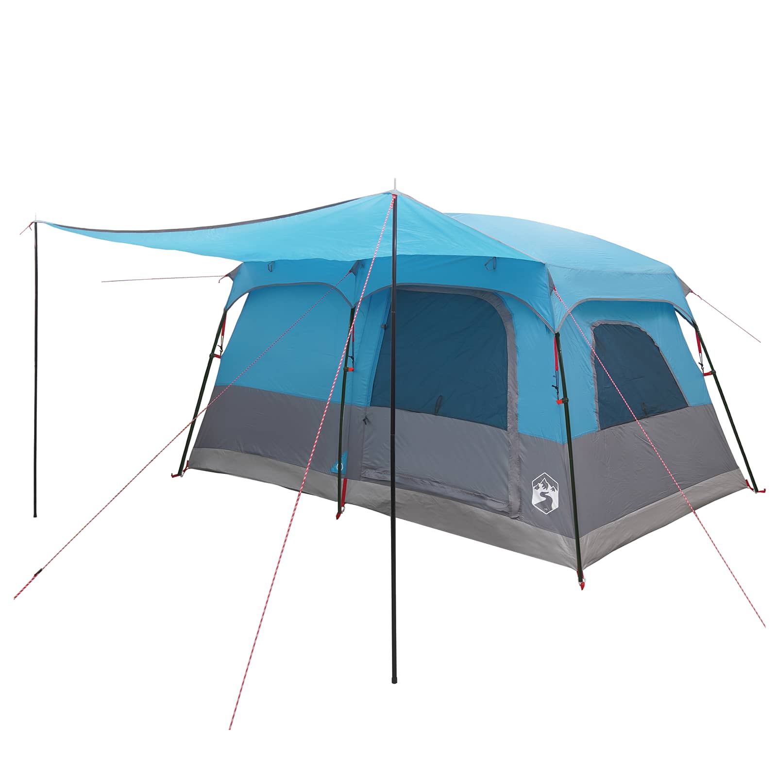 Tenda Familiare 10 persona Blu Poliestere e Acciaio