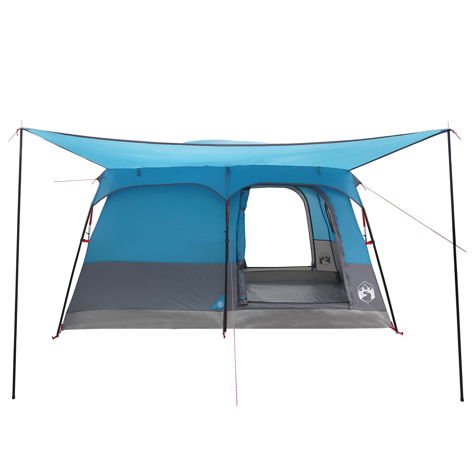 Tenda Familiare 10 persona Blu Poliestere e Acciaio