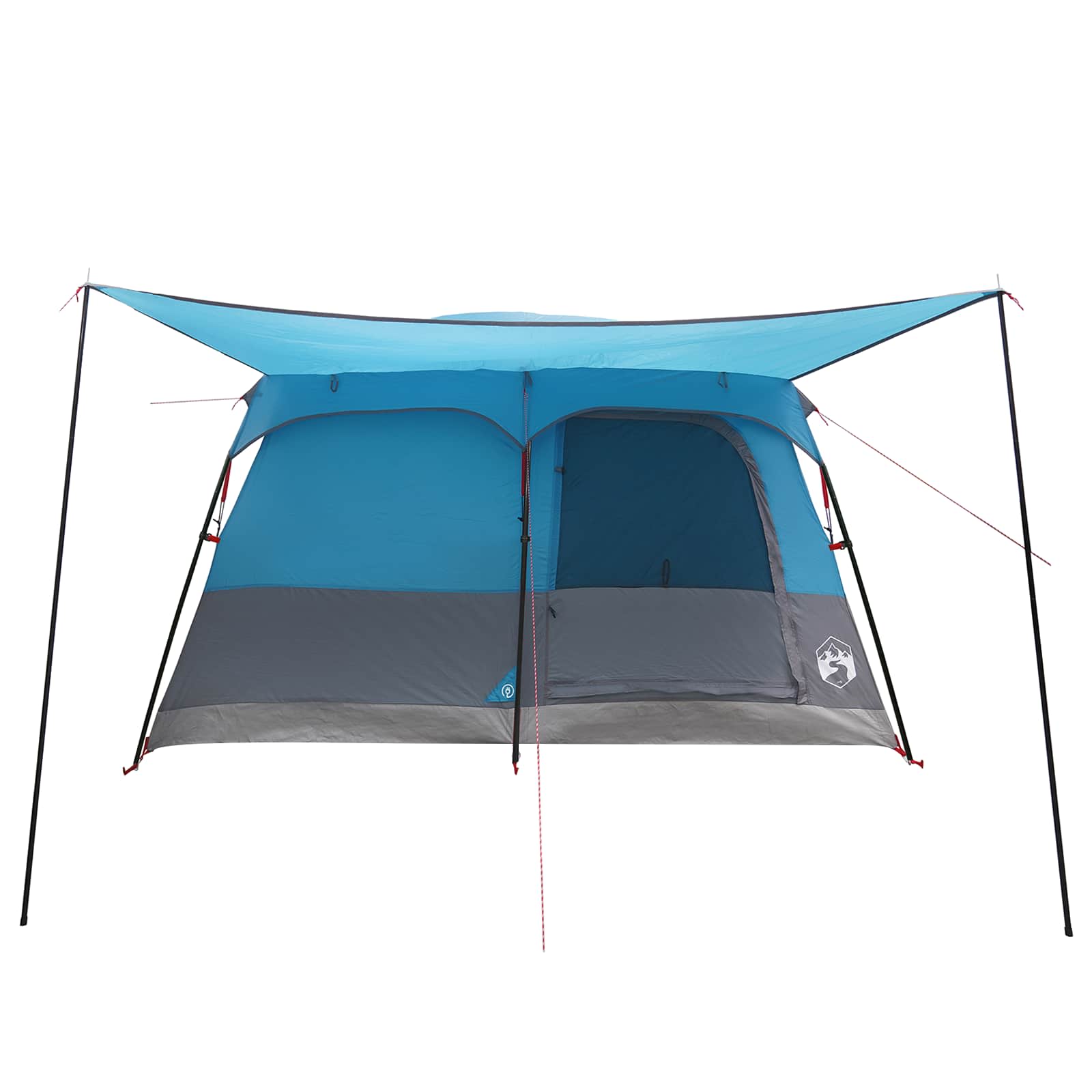 Tenda Familiare 10 persona Blu Poliestere e Acciaio