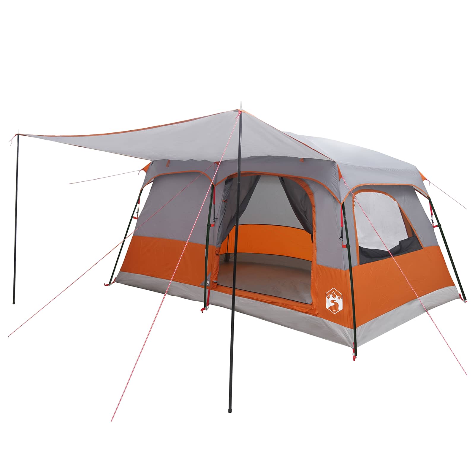 Tenda Familiare 10 persona Grigio e arancione