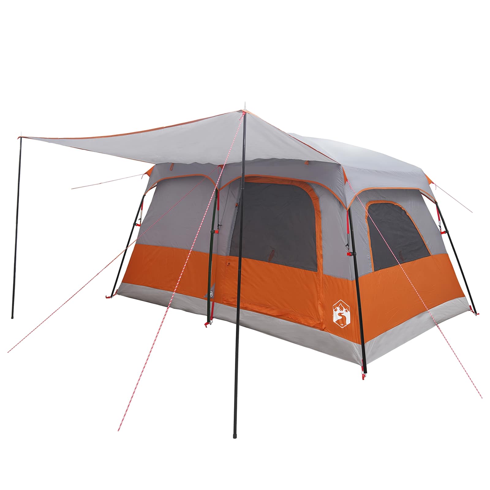 Tenda Familiare 10 persona Grigio e arancione