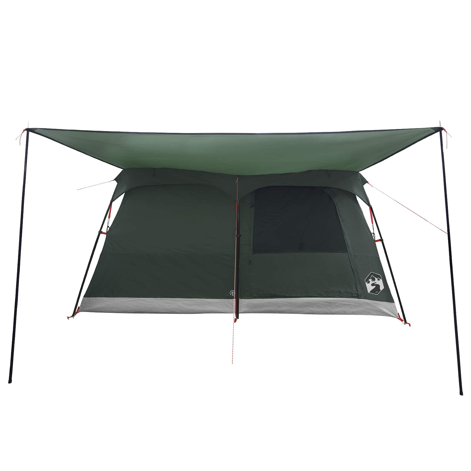 Tenda Familiare 10 persona Verde militare Poliestere e Acciaio