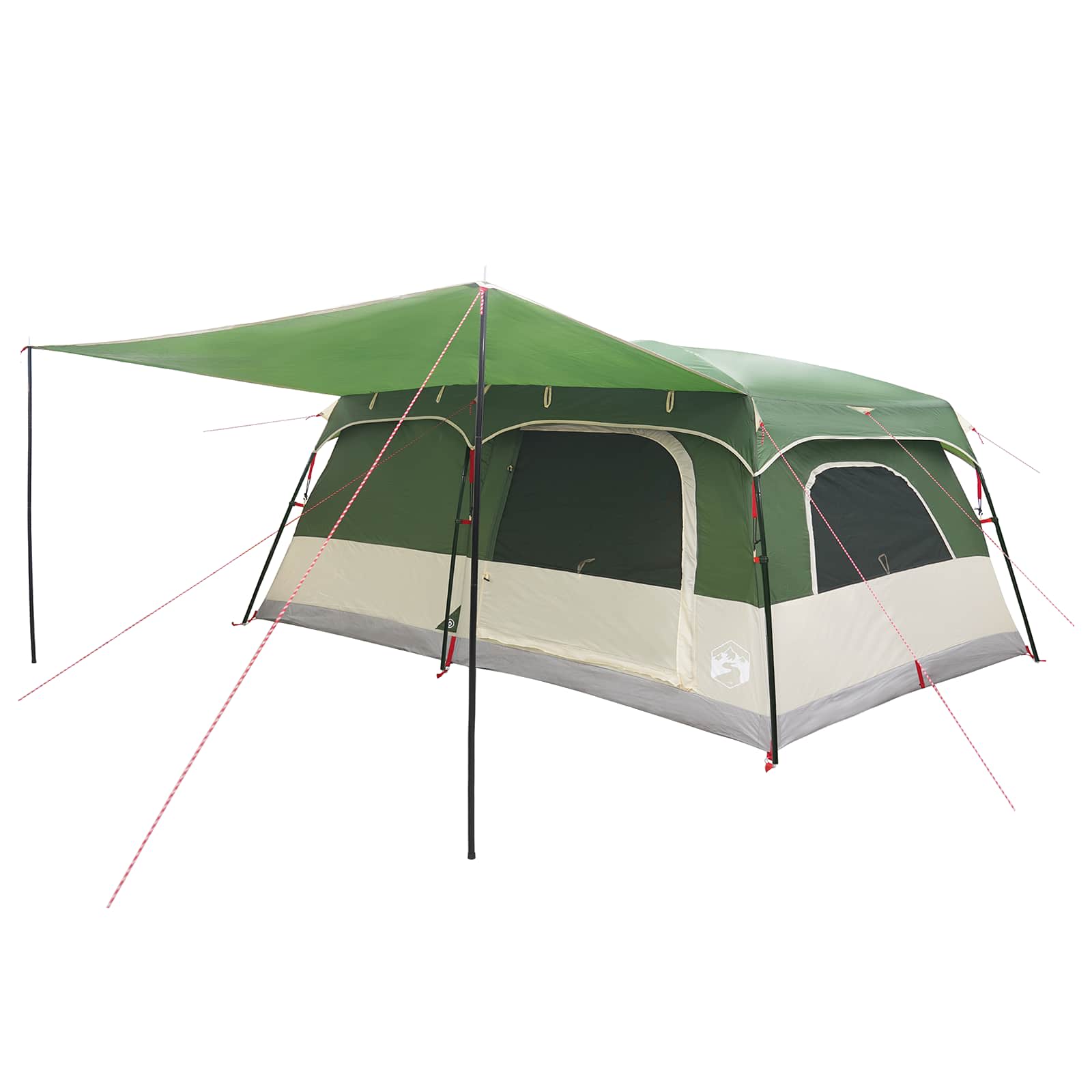 Tenda Familiare 16 persona Verde Poliestere e Acciaio