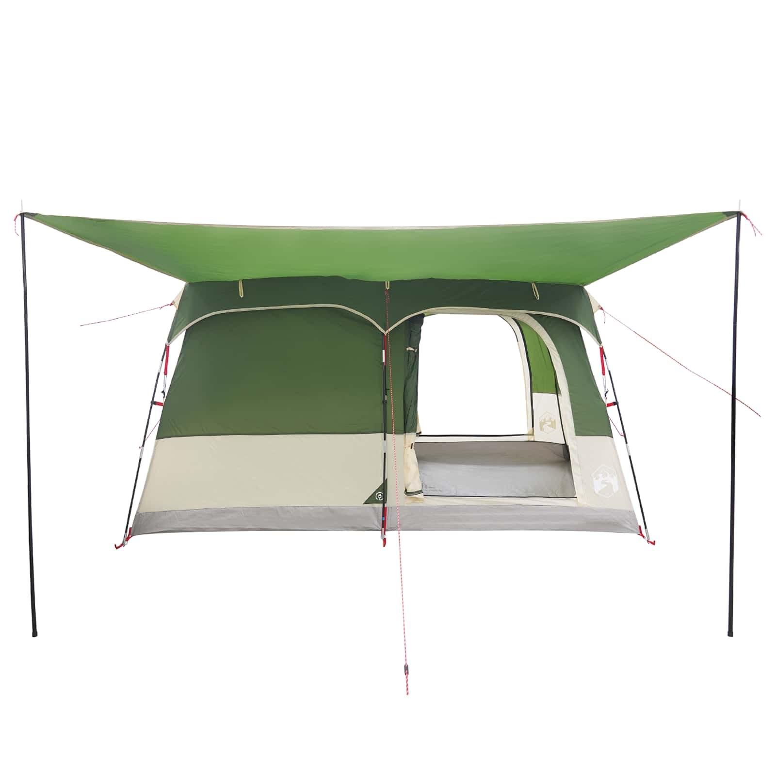 Tenda Familiare 16 persona Verde Poliestere e Acciaio