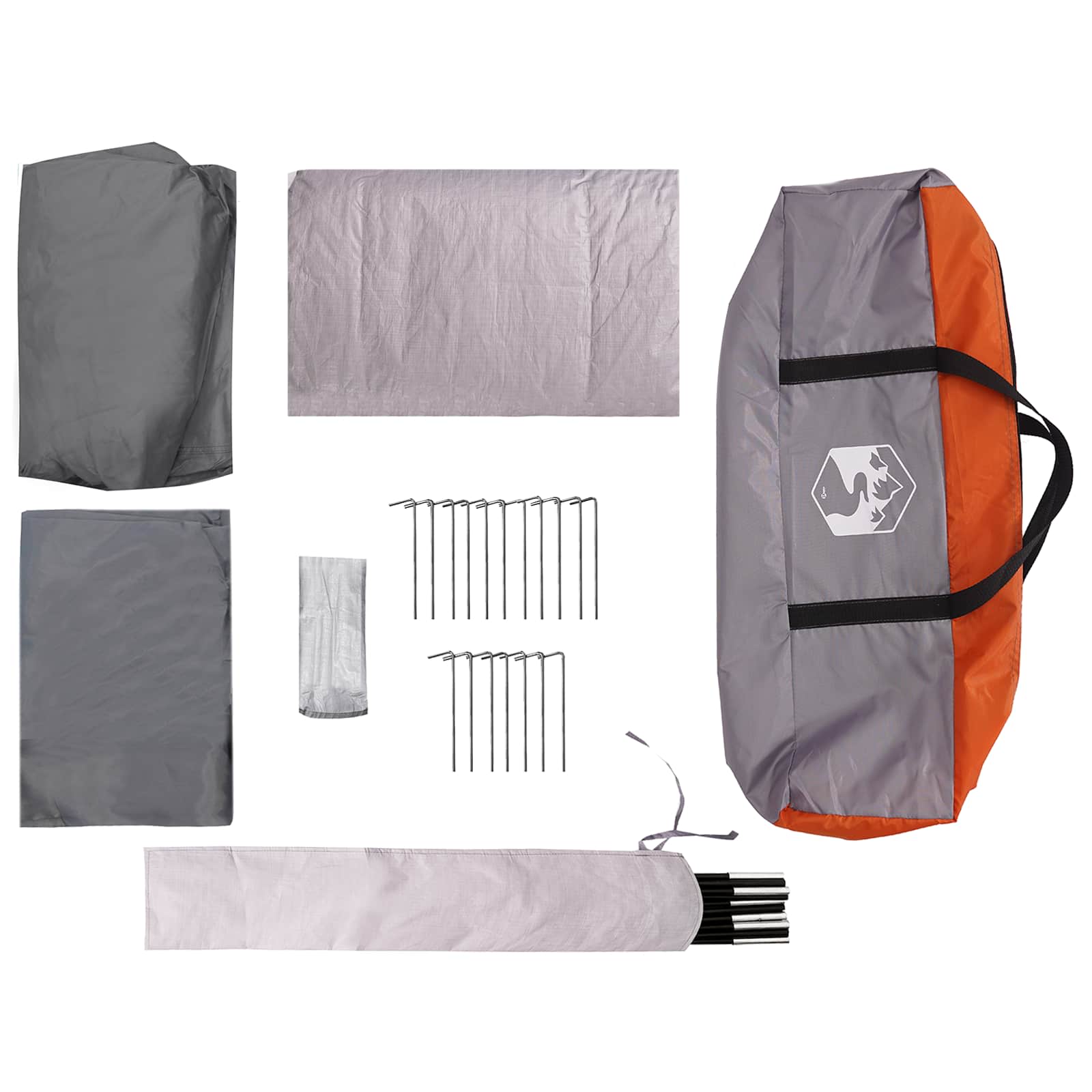Tenda Familiare 16 persona Grigio e arancione