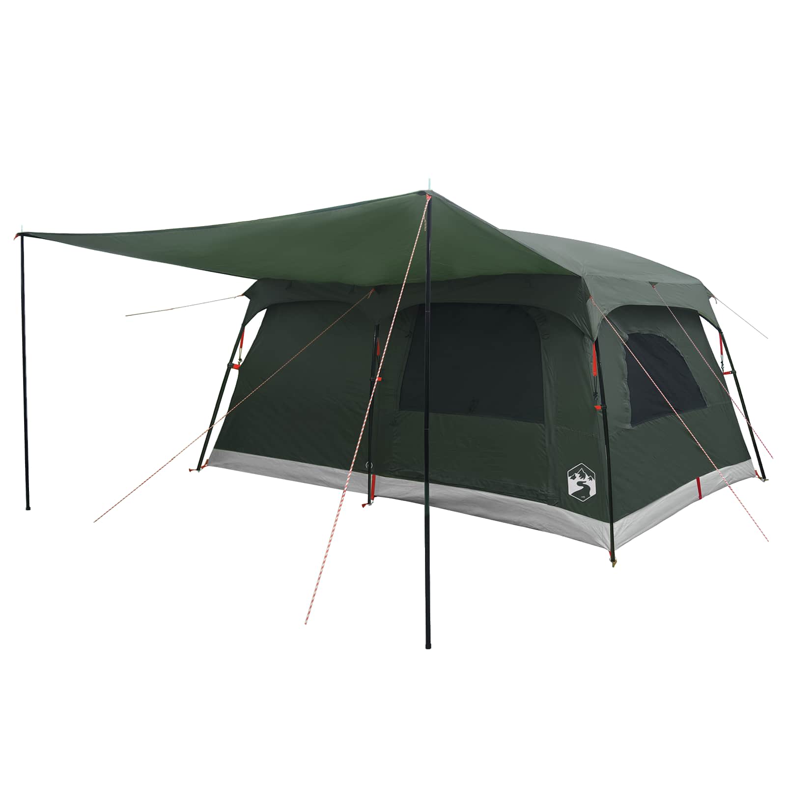 Tenda Familiare 16 persona Verde militare Poliestere e Acciaio