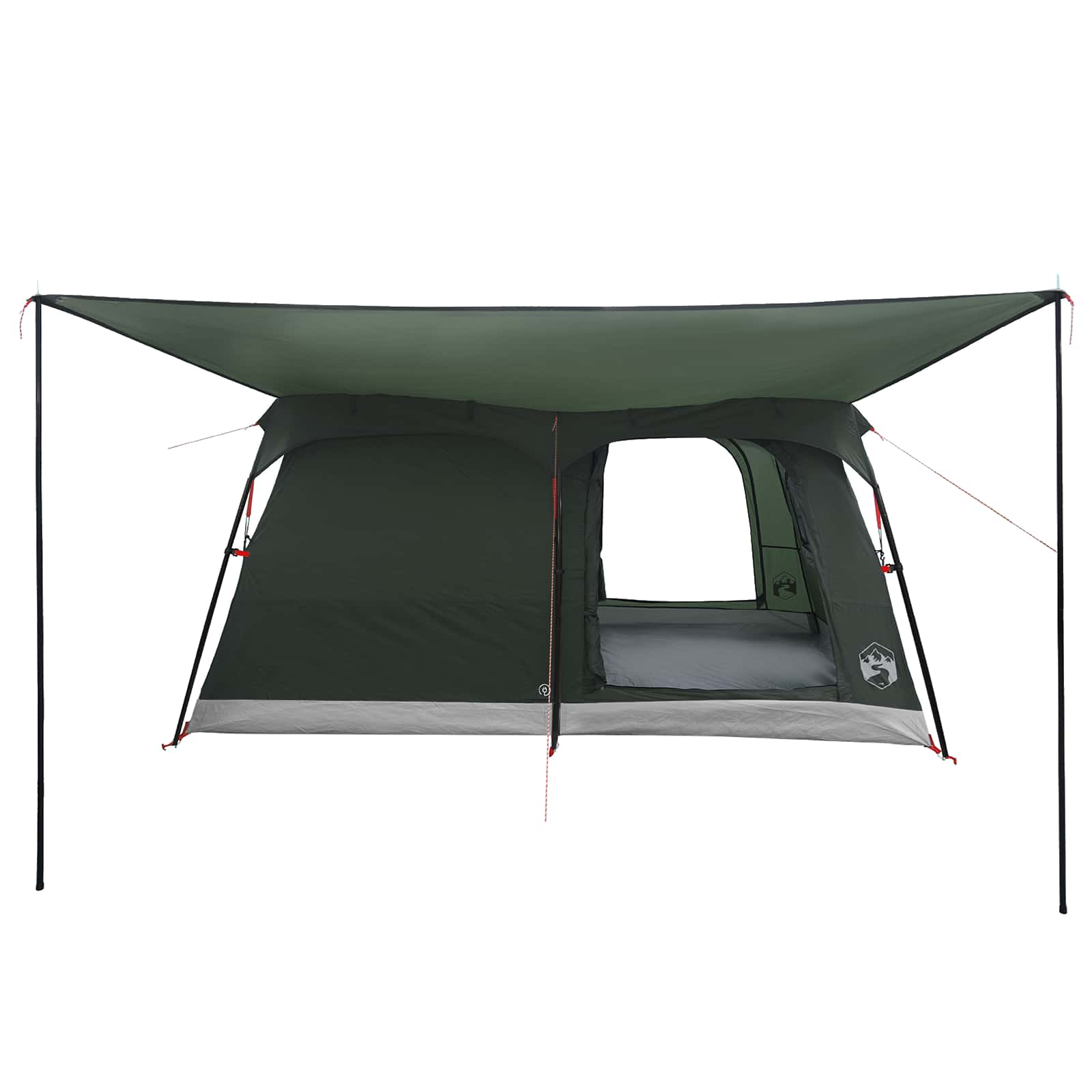 Tenda Familiare 16 persona Verde militare Poliestere e Acciaio